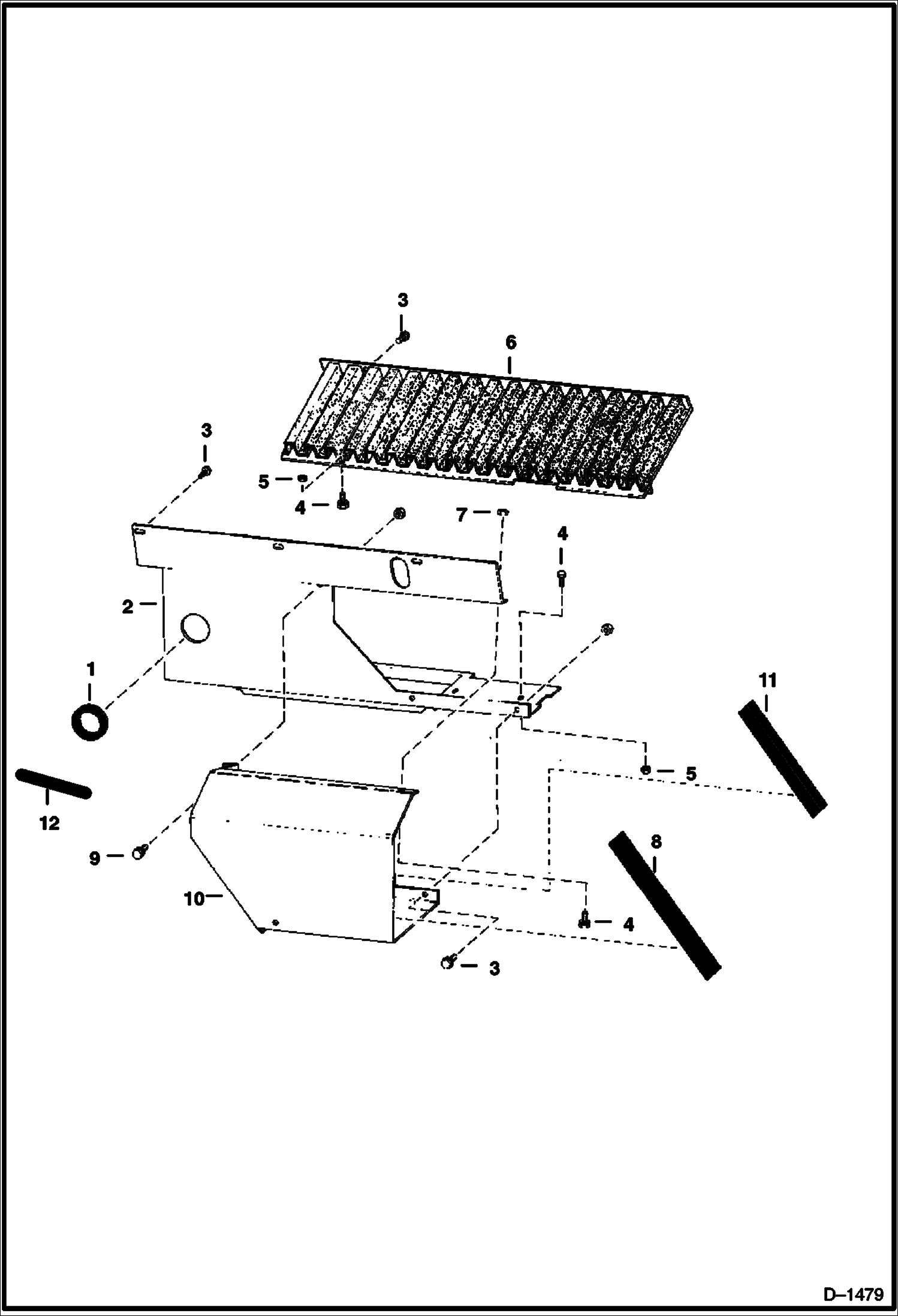 Схема запчастей Bobcat 700s - ENGINE SHROUDING (Deutz 511) (S/N 13999 & Below) POWER UNIT