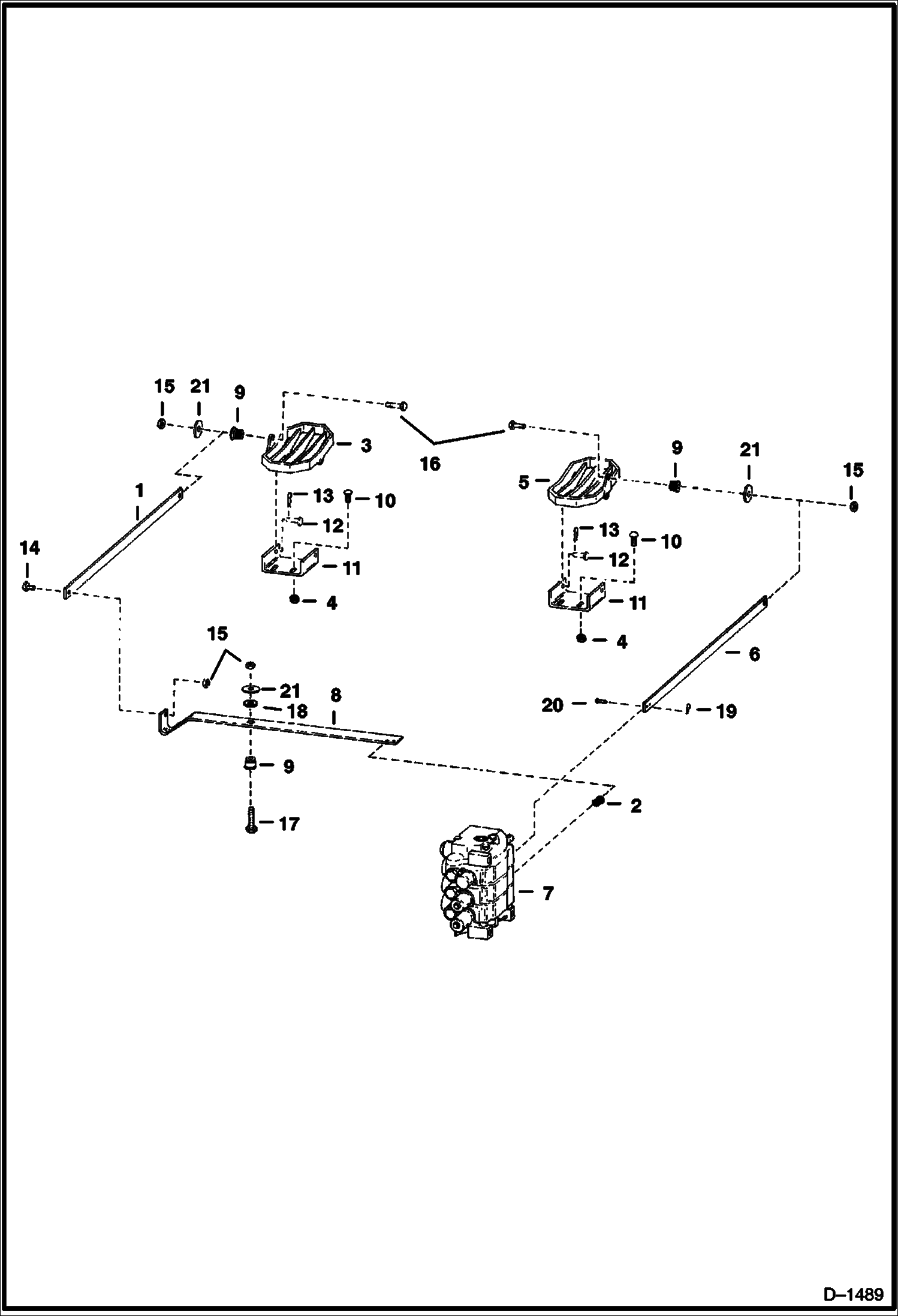 Схема запчастей Bobcat 700s - CONTROL PEDALS HYDRAULIC SYSTEM