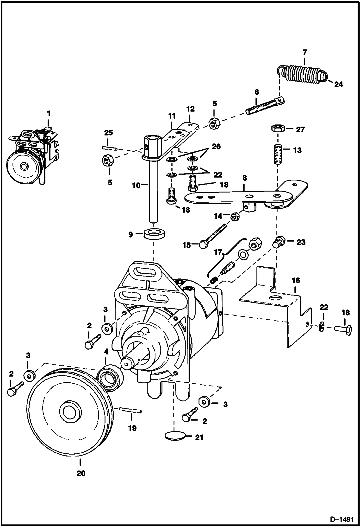 Схема запчастей Bobcat 700s - HOOF GOVERNOR (S/N 12150 & Above) POWER UNIT