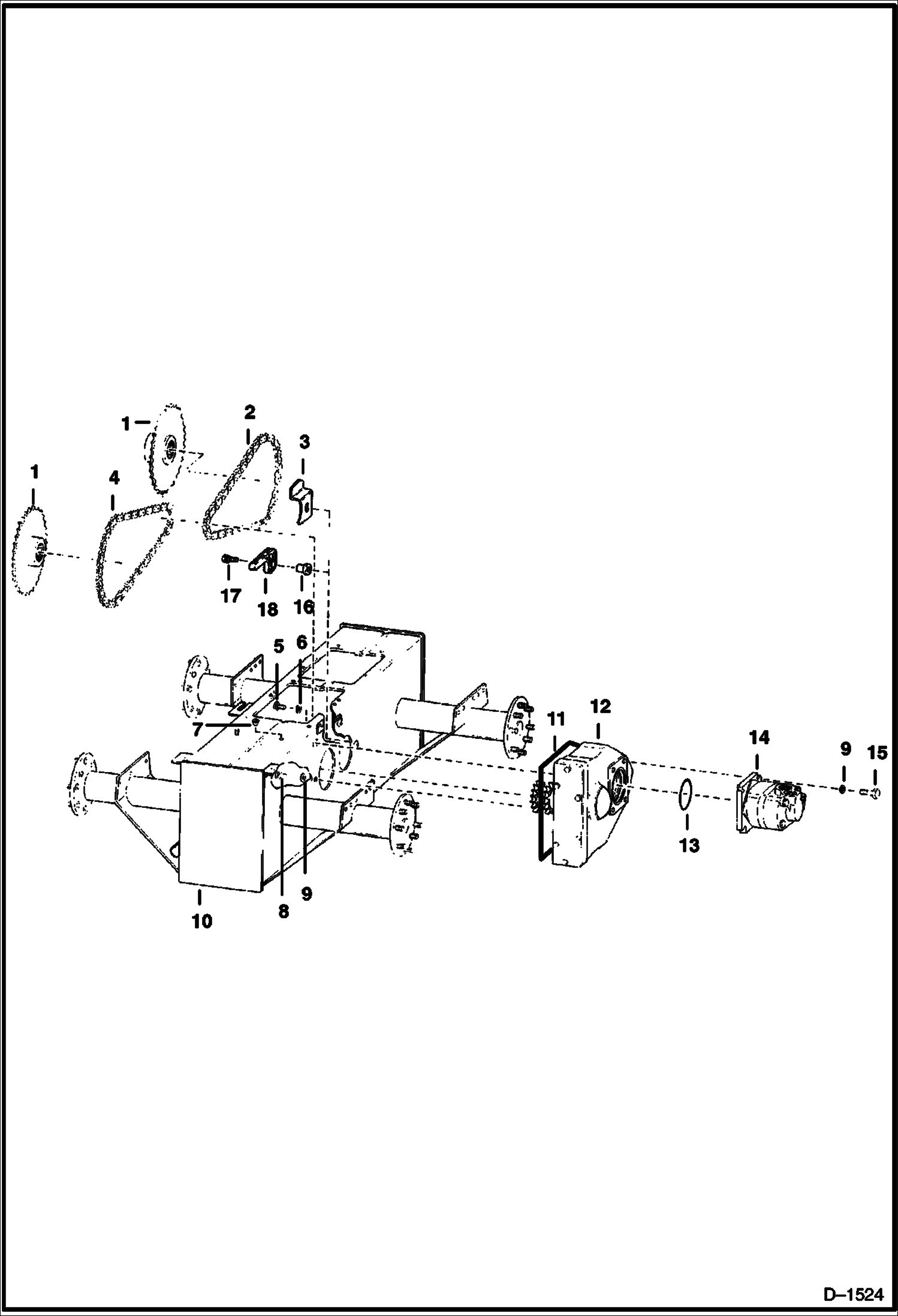 Схема запчастей Bobcat 800s - DRIVE TRAIN DRIVE TRAIN