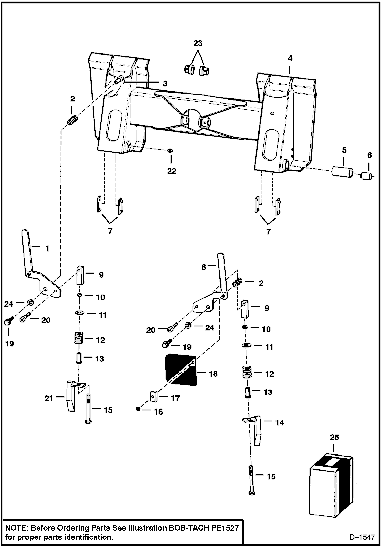 Схема запчастей Bobcat 600s - BOB-TACH (40 Series Style) MAIN FRAME