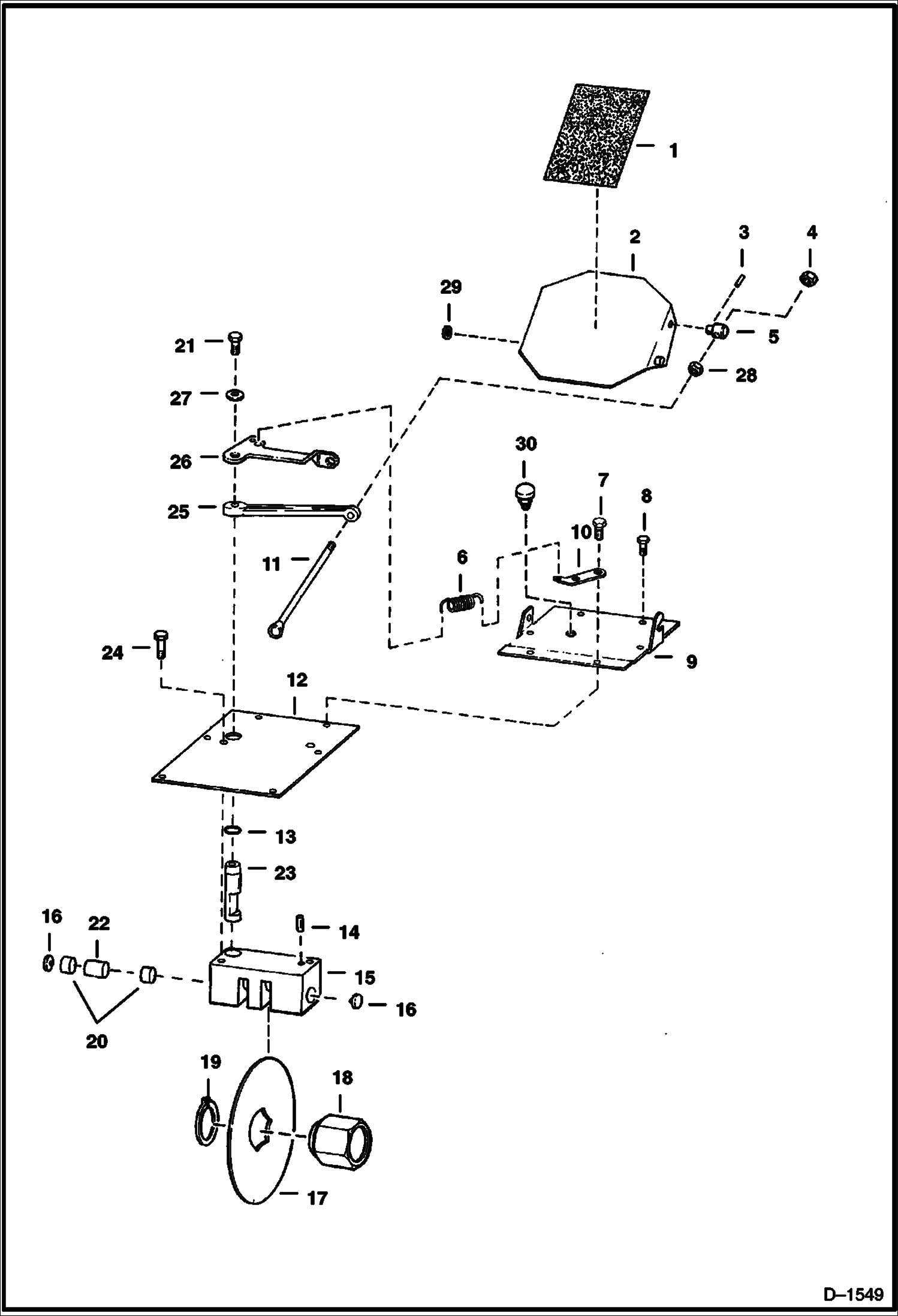 Схема запчастей Bobcat 700s - DISC BRAKE DRIVE TRAIN