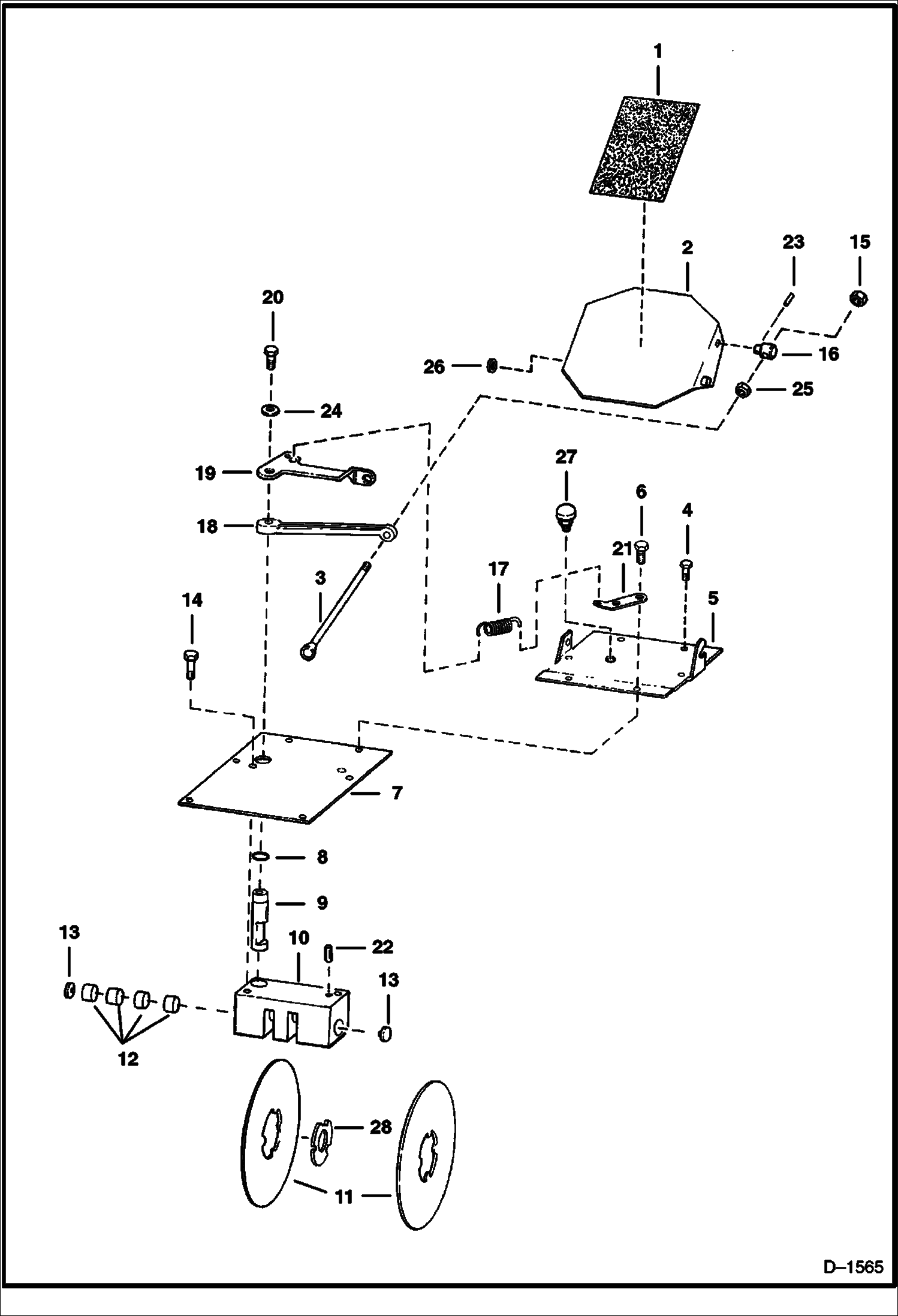 Схема запчастей Bobcat 500s - DISC BRAKE DRIVE TRAIN