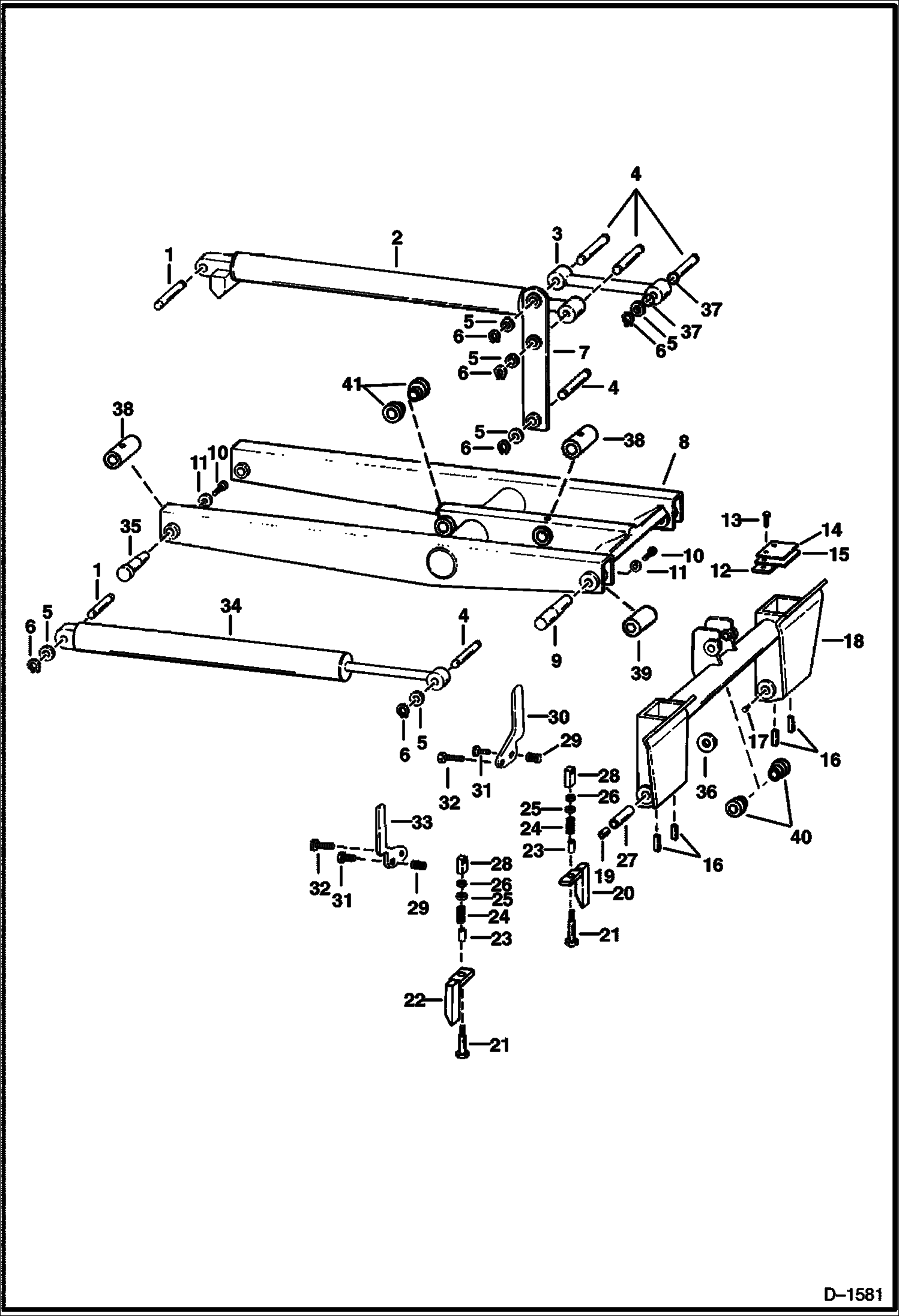 Схема запчастей Bobcat Articulated Loaders - LIFT ARM & BOB-TACH MAIN FRAME