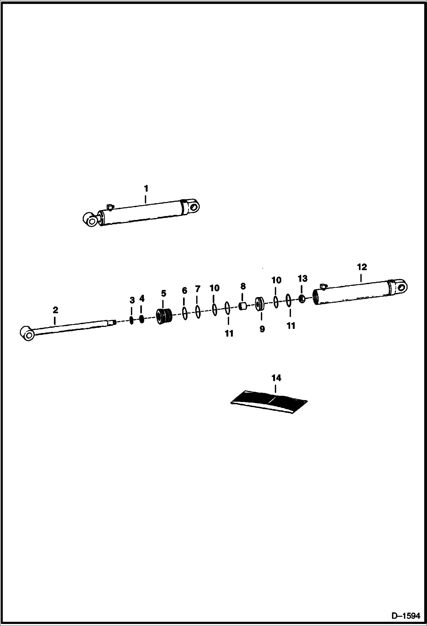 Схема запчастей Bobcat BACKHOE - CYLINDER BOOM & DIPPERSTICK 933S 933S BACKHOE