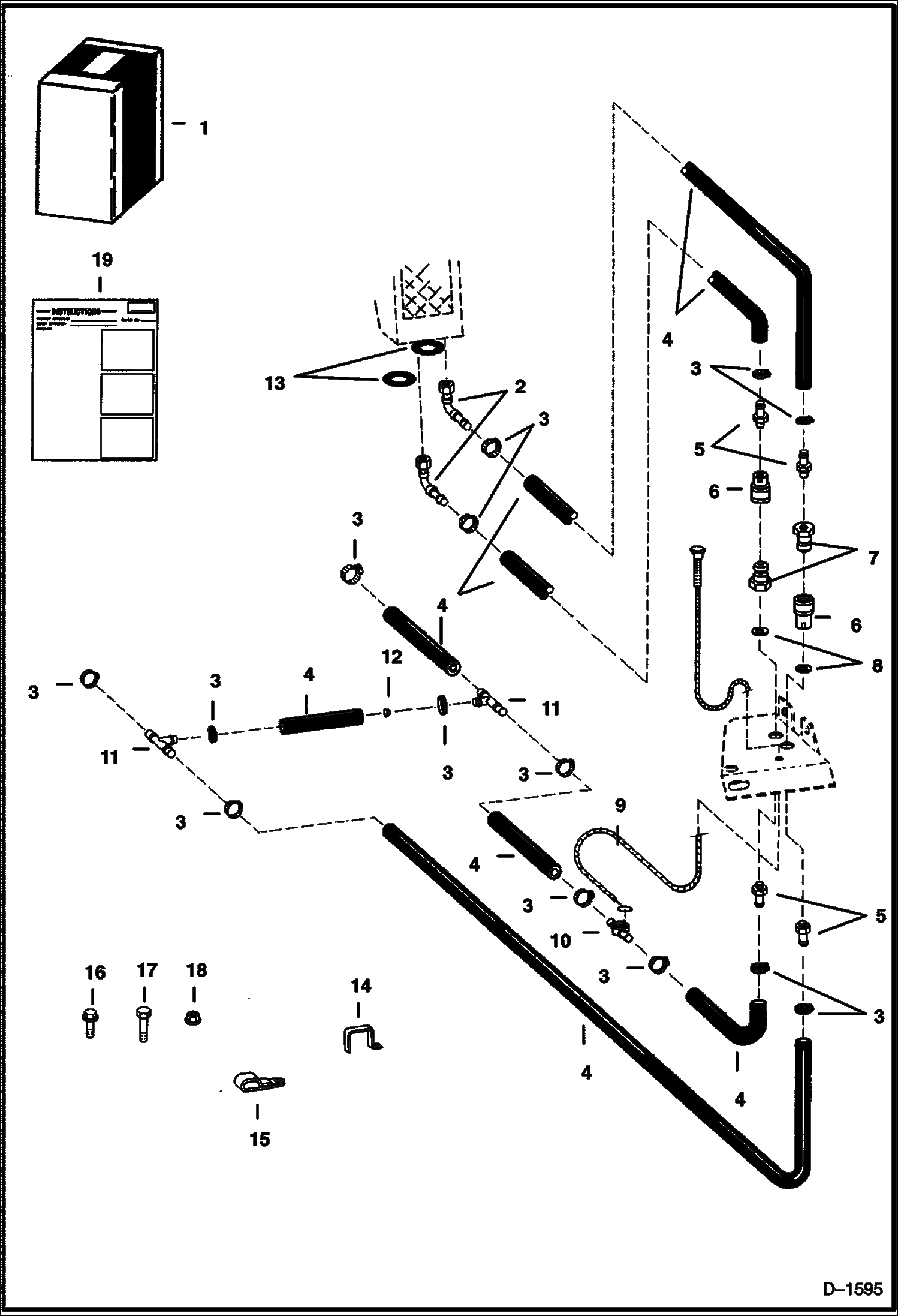 Схема запчастей Bobcat 500s - HEATER PLUMBING KIT (Perrin) ACCESSORIES & OPTIONS