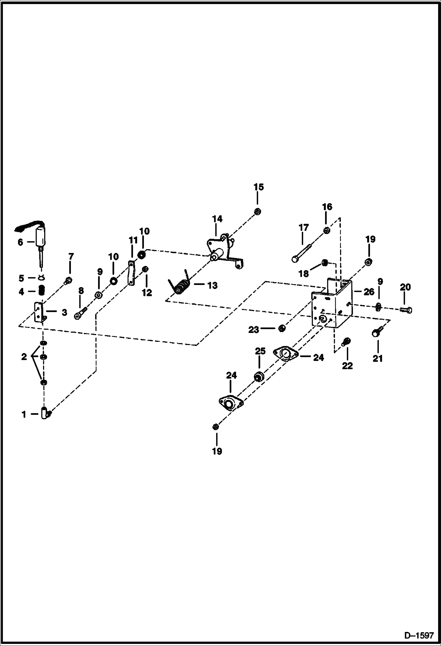 Схема запчастей Bobcat Articulated Loaders - CENTERING MECHANISM (S/N 13060 & Below) HYDROSTATIC SYSTEM