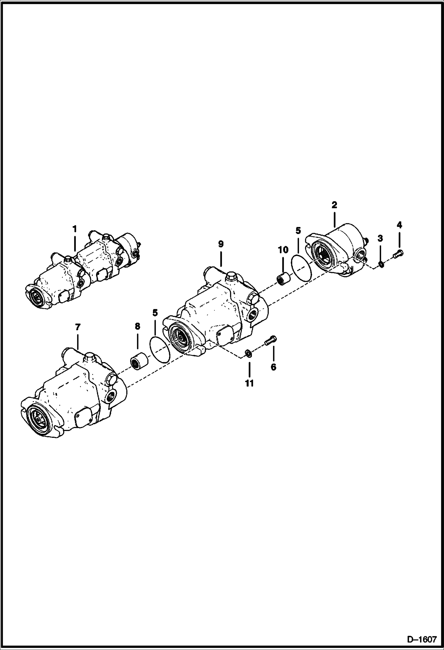 Схема запчастей Bobcat 400s - HYDROSTATIC PUMP (5618 11771, 5619 12215 & Below) HYDROSTATIC SYSTEM