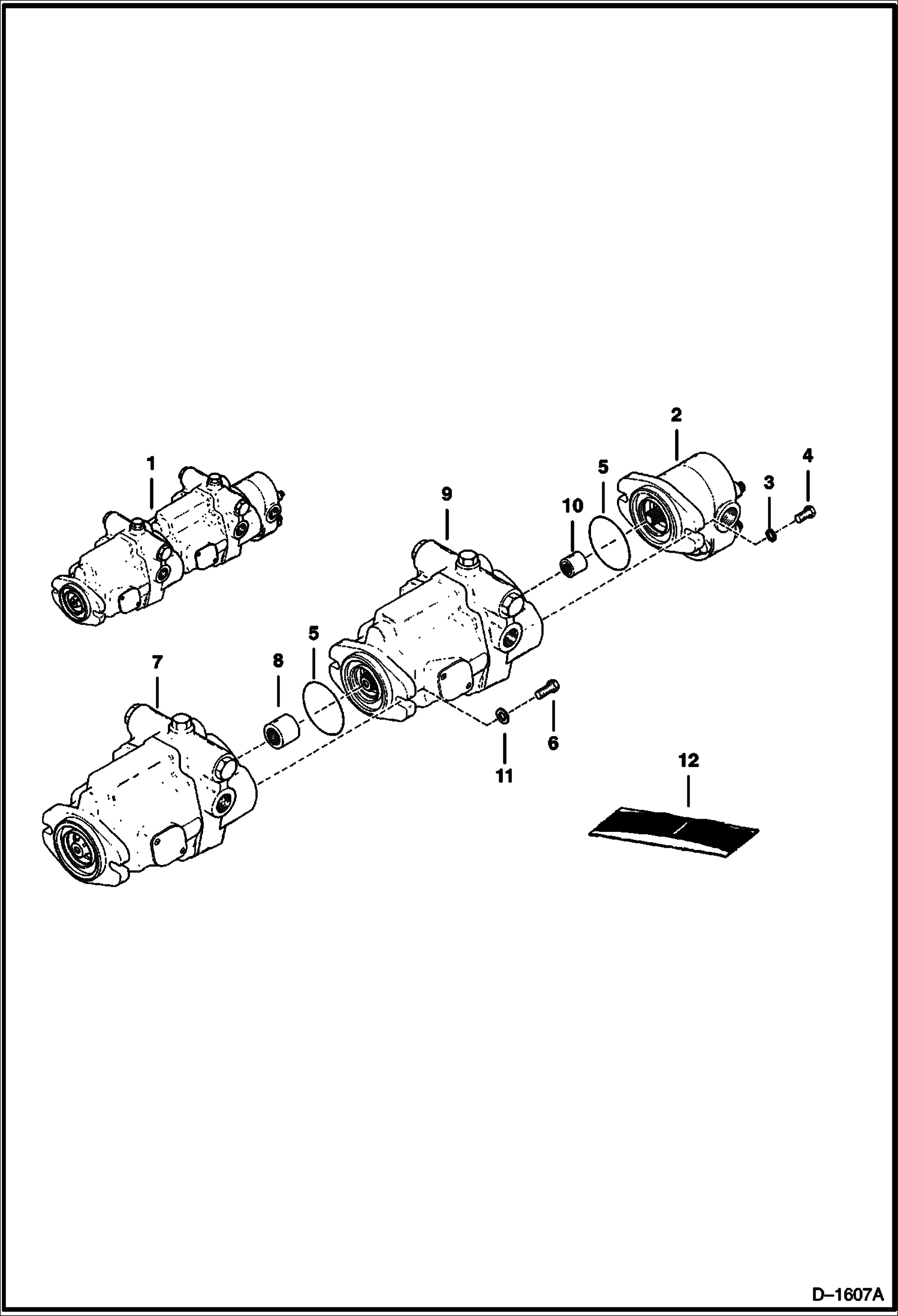 Схема запчастей Bobcat 400s - HYDROSTATIC PUMP (5150 11001, 5151 11001 & Above) (5618 11772, 5619 12216 & Above) HYDROSTATIC SYSTEM