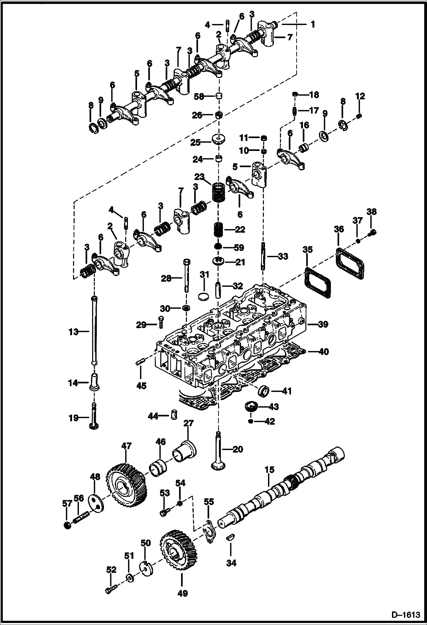 Схема запчастей Bobcat 800s - TAPPET ASSEMBLY & CAMSHAFT POWER UNIT