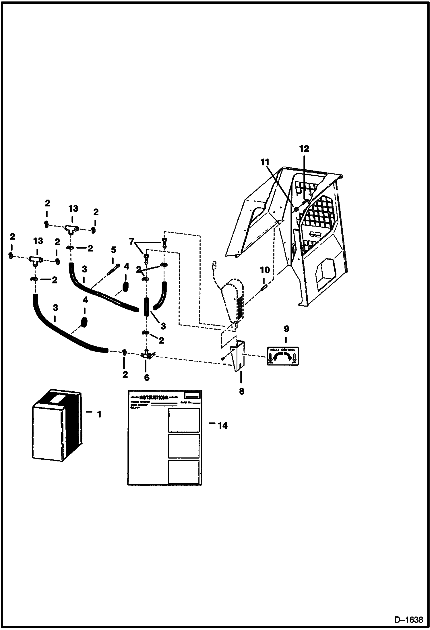 Схема запчастей Bobcat Articulated Loaders - HEATER PLUMBING KIT ACCESSORIES & OPTIONS