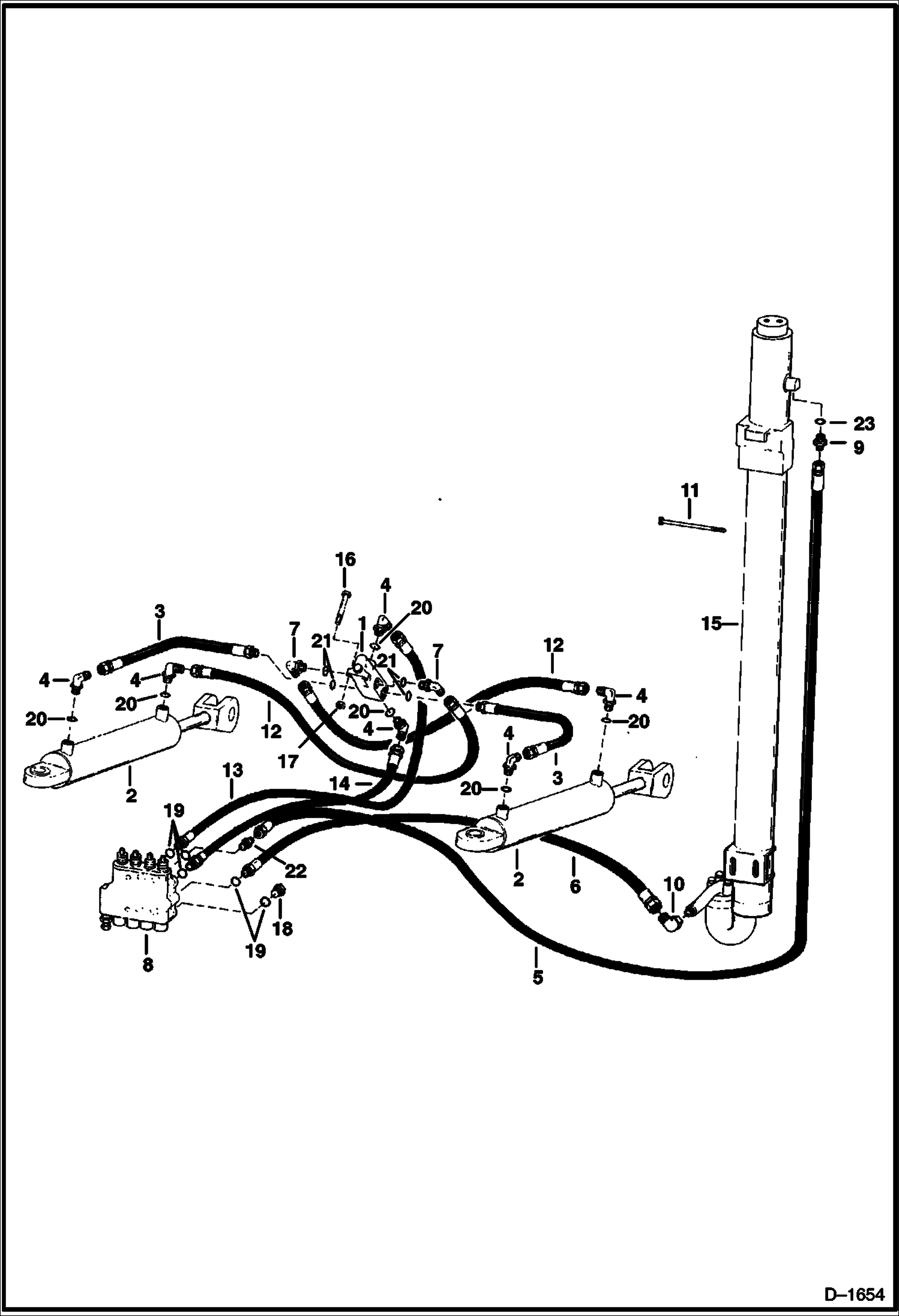 Схема запчастей Bobcat Articulated Loaders - MAST HYDRAULICS HYDRAULIC SYSTEM