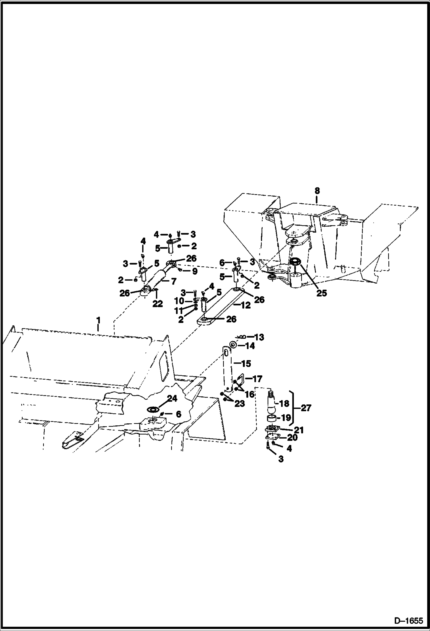 Схема запчастей Bobcat Articulated Loaders - FRAME & ARTICULATION UNIT (S/N 15021 & Above) MAIN FRAME