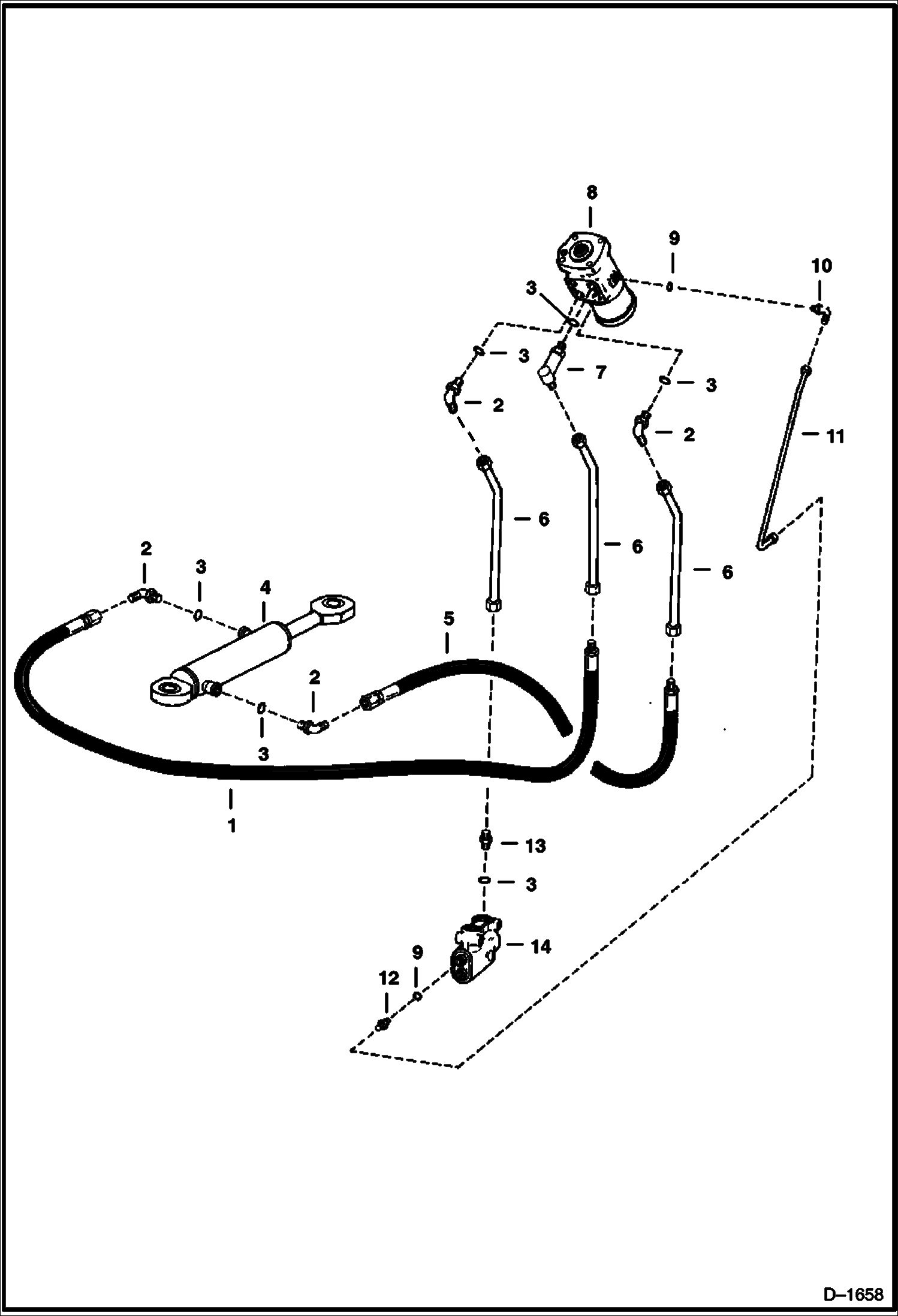 Схема запчастей Bobcat Articulated Loaders - STEERING HYDRAULICS HYDRAULIC SYSTEM