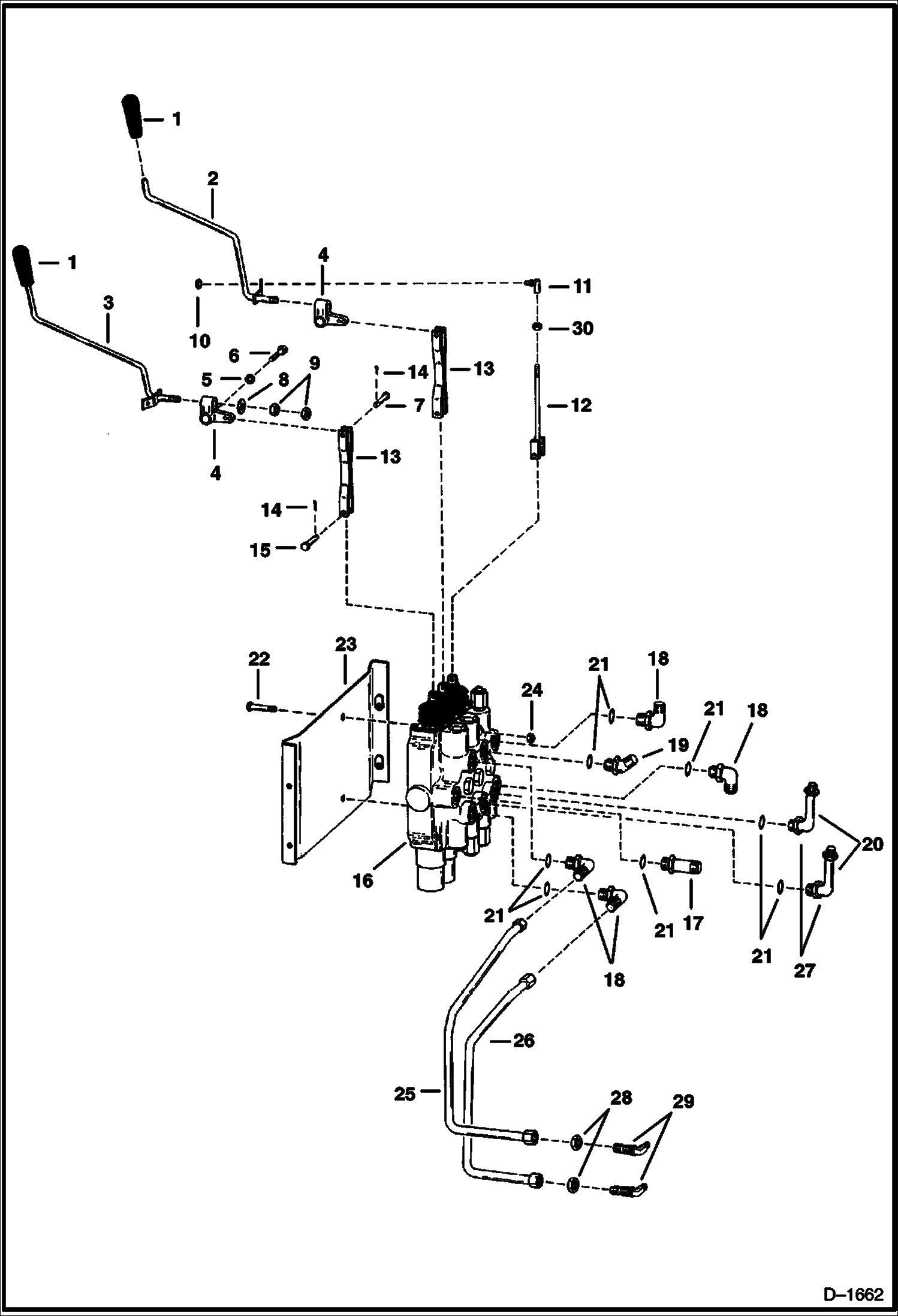 Схема запчастей Bobcat Articulated Loaders - CONTROL LINKAGE & CIRCUITRY HYDRAULIC SYSTEM