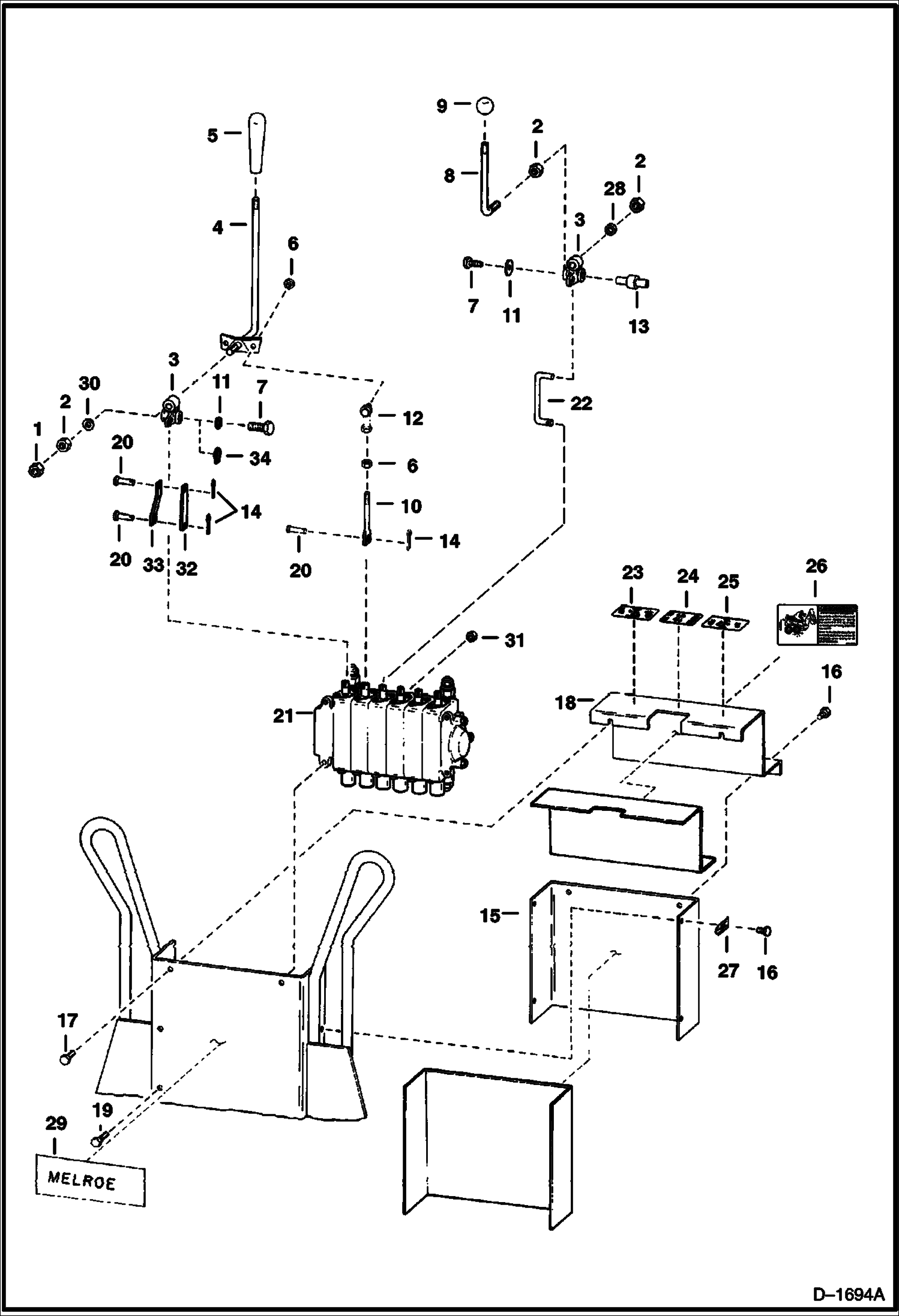 Схема запчастей Bobcat BACKHOE - BACKHOE (Control Levers With Husco Valve) (909 113802037 & Above) 909 BACKHOE