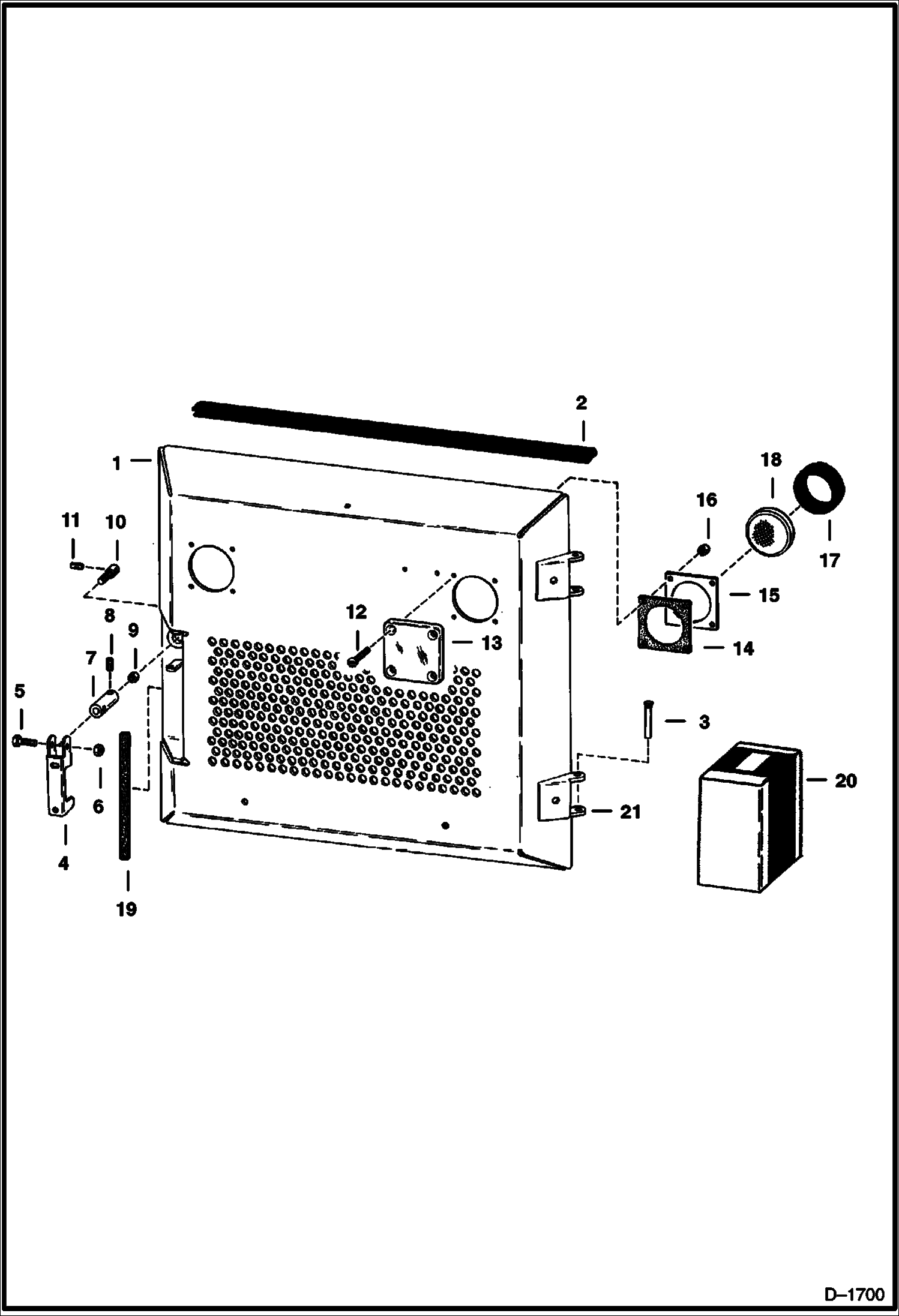 Схема запчастей Bobcat 900s - REAR DOOR MAIN FRAME