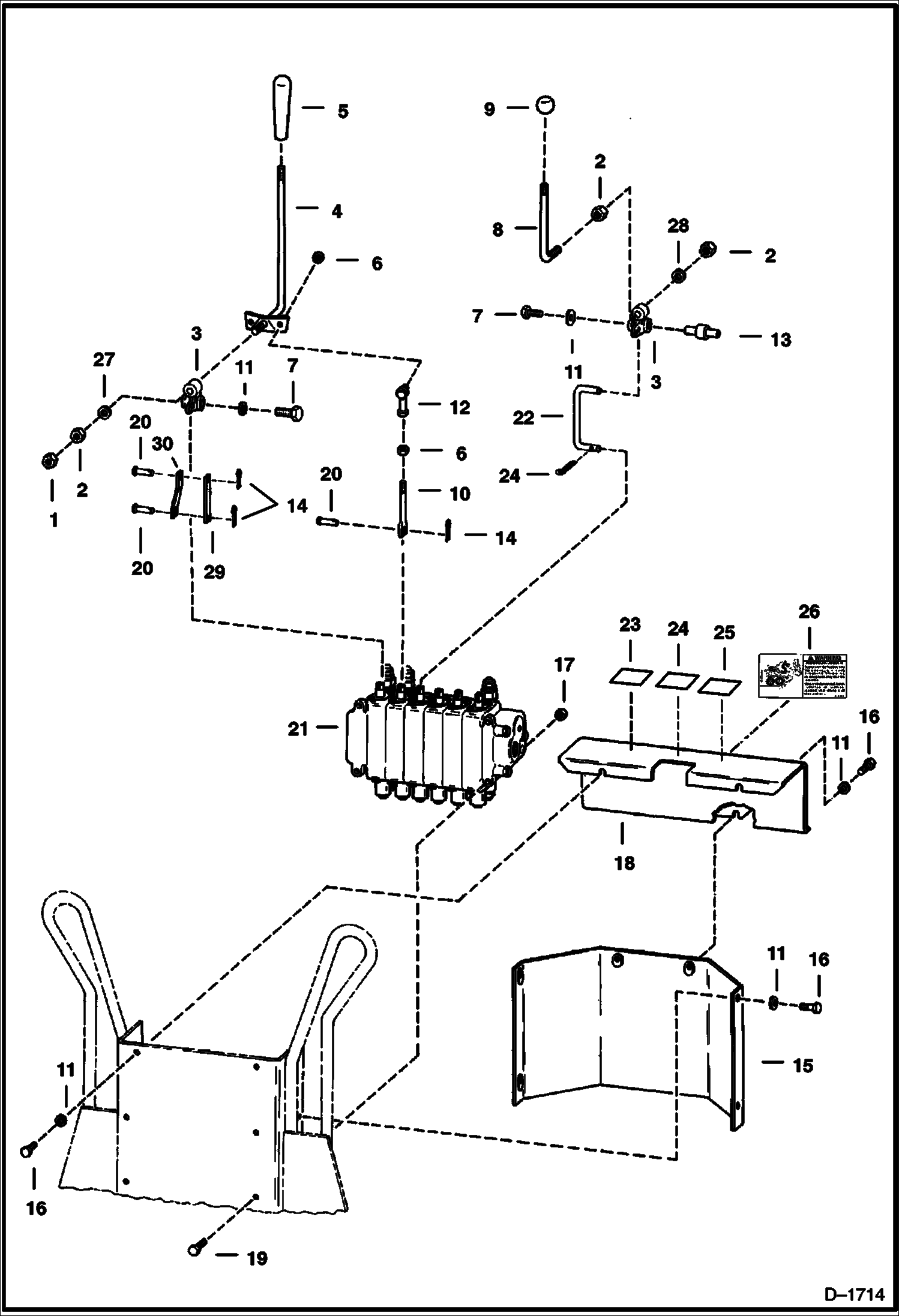 Схема запчастей Bobcat BACKHOE - BACKHOE (Control Levers With Husco Valve) (913 370000101 - 01135) 913 BACKHOE