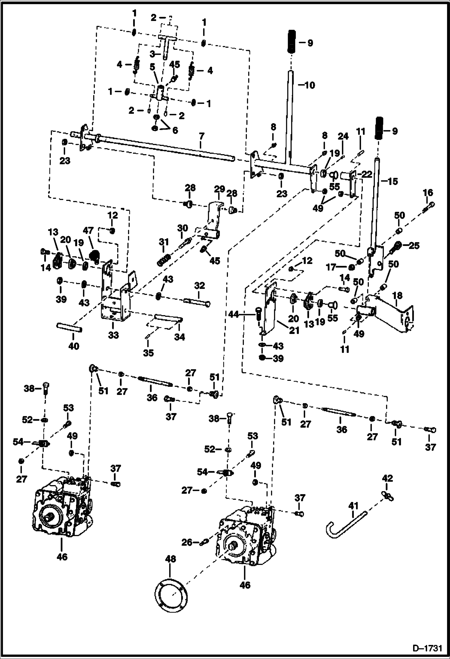 Схема запчастей Bobcat 900s - HAND CONTROLS HYDROSTATIC SYSTEM