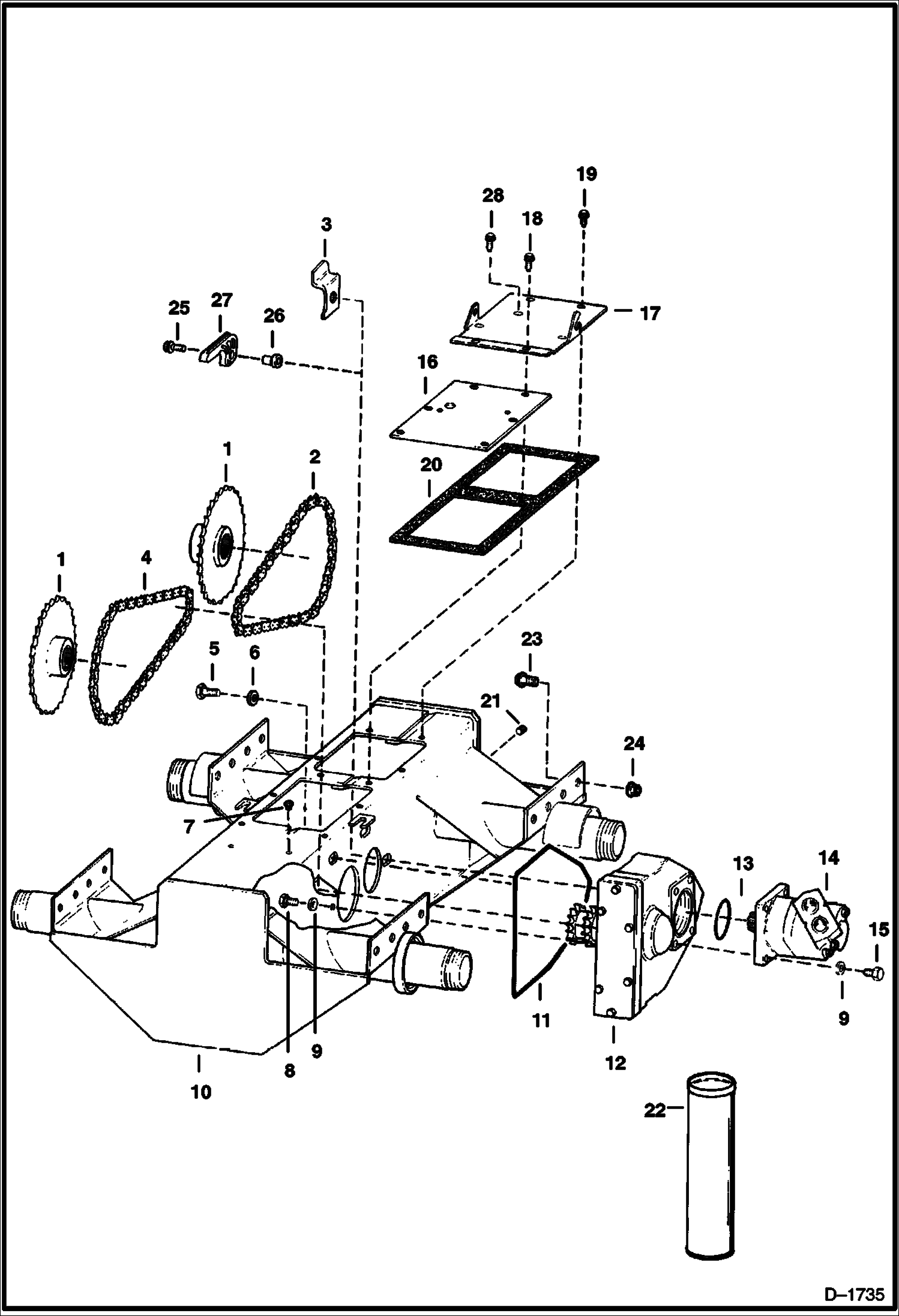 Схема запчастей Bobcat Feller Buncher - DRIVE TRAIN DRIVE TRAIN