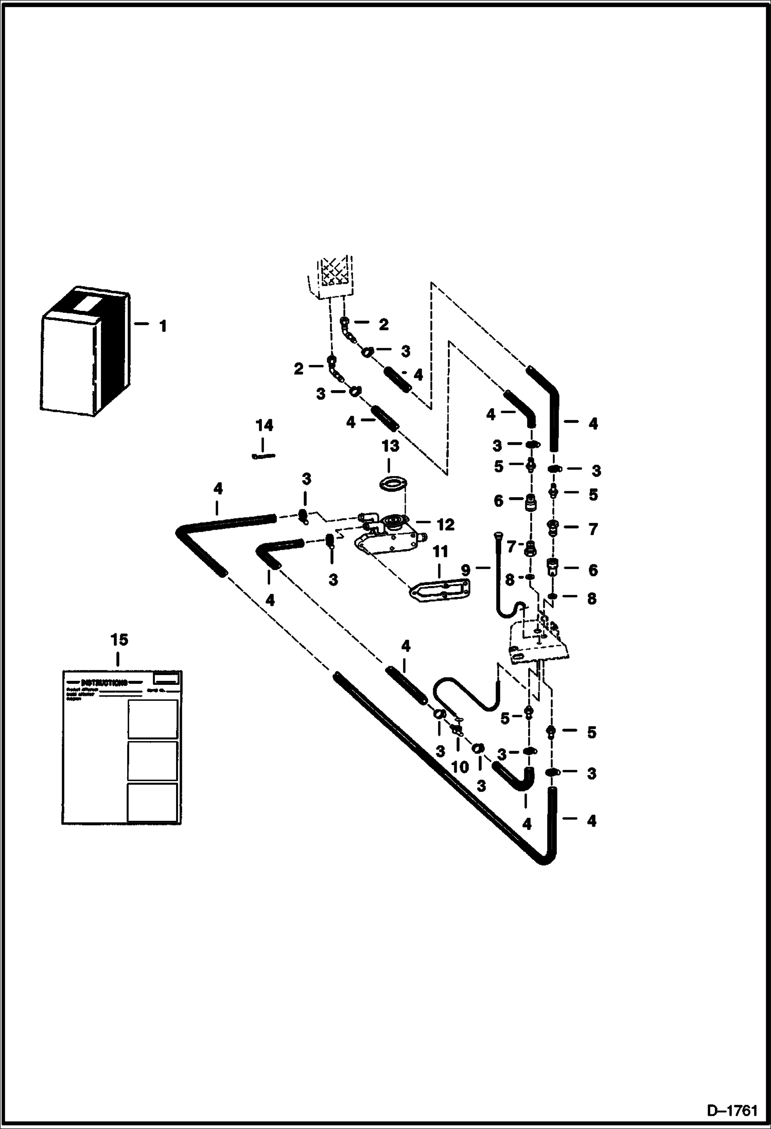 Схема запчастей Bobcat Feller Buncher - HEATER PLUMBING KIT (Red Dot) ACCESSORIES & OPTIONS