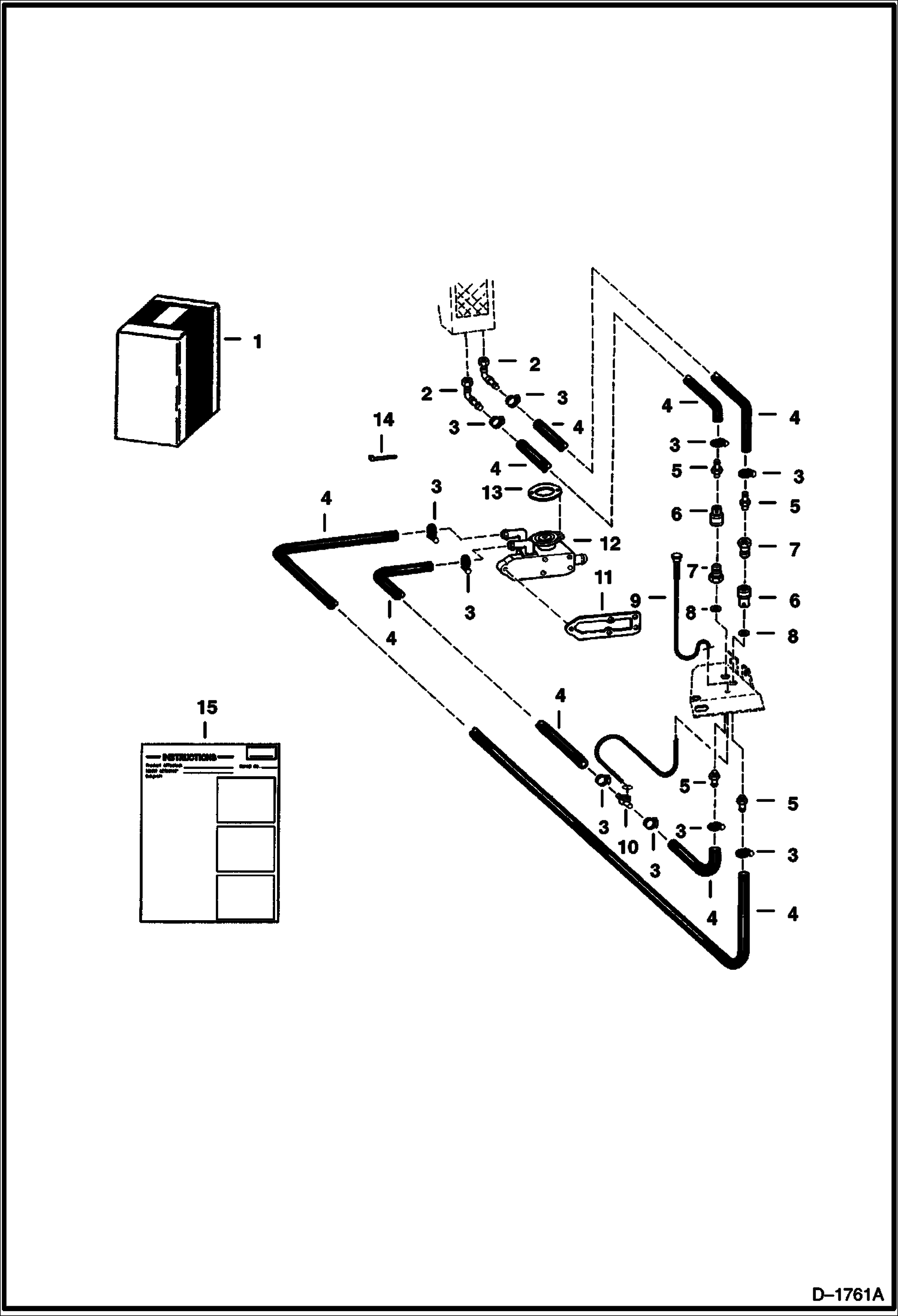 Схема запчастей Bobcat Feller Buncher - HEATER PLUMBING KIT (Perrin) ACCESSORIES & OPTIONS