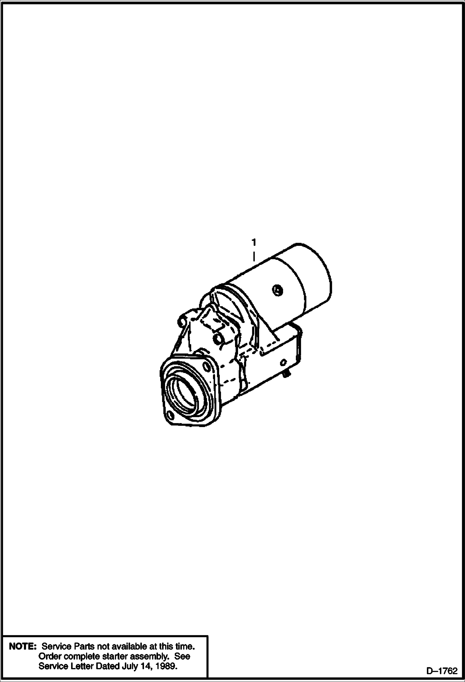 Схема запчастей Bobcat 700s - STARTER (Delco 1113281) ELECTRICAL SYSTEM