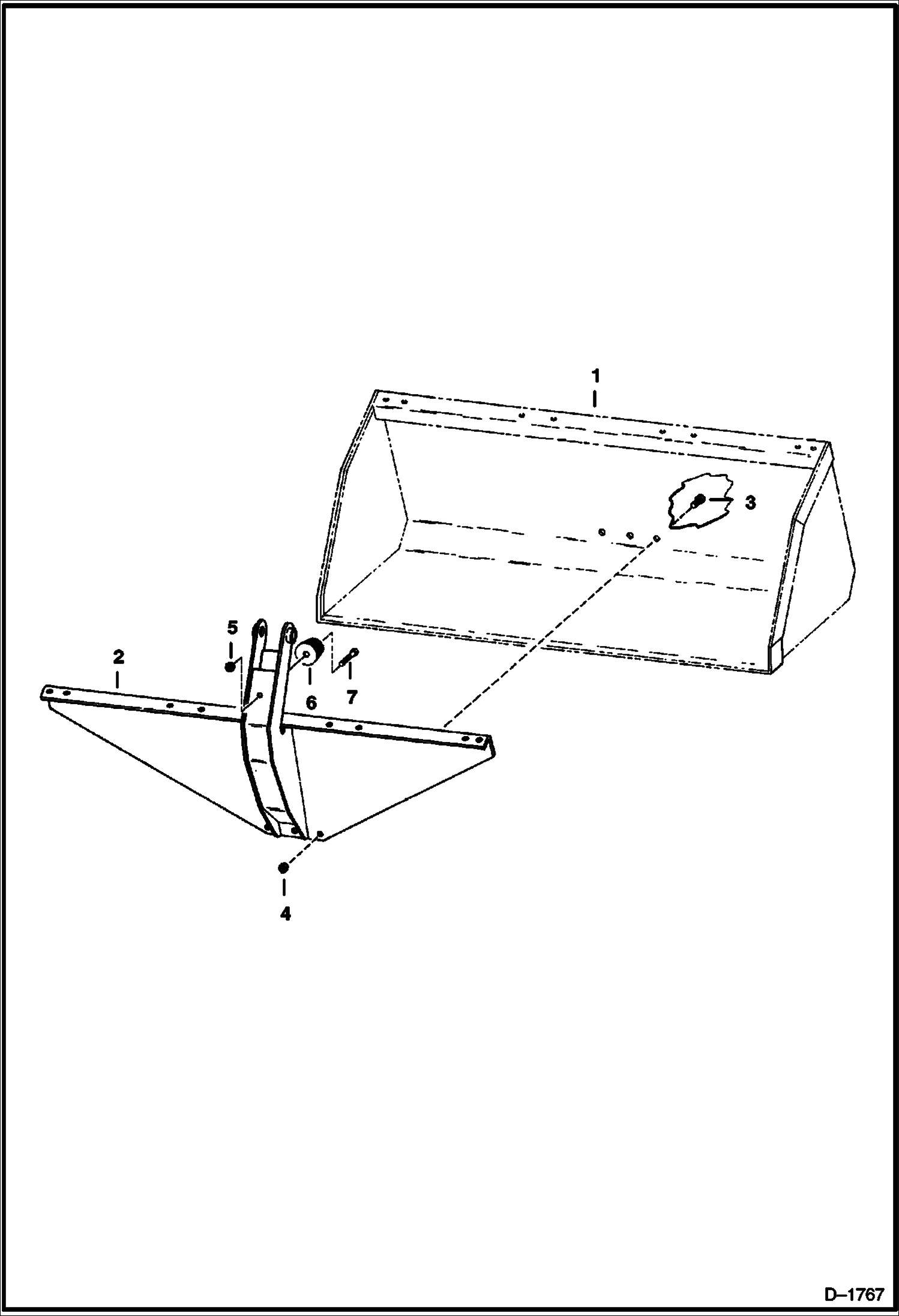 Схема запчастей Bobcat GRAPPLES - GRAPPLE FORK MOUNTING ADAPTER - 500 Series Farm Grapple Loader