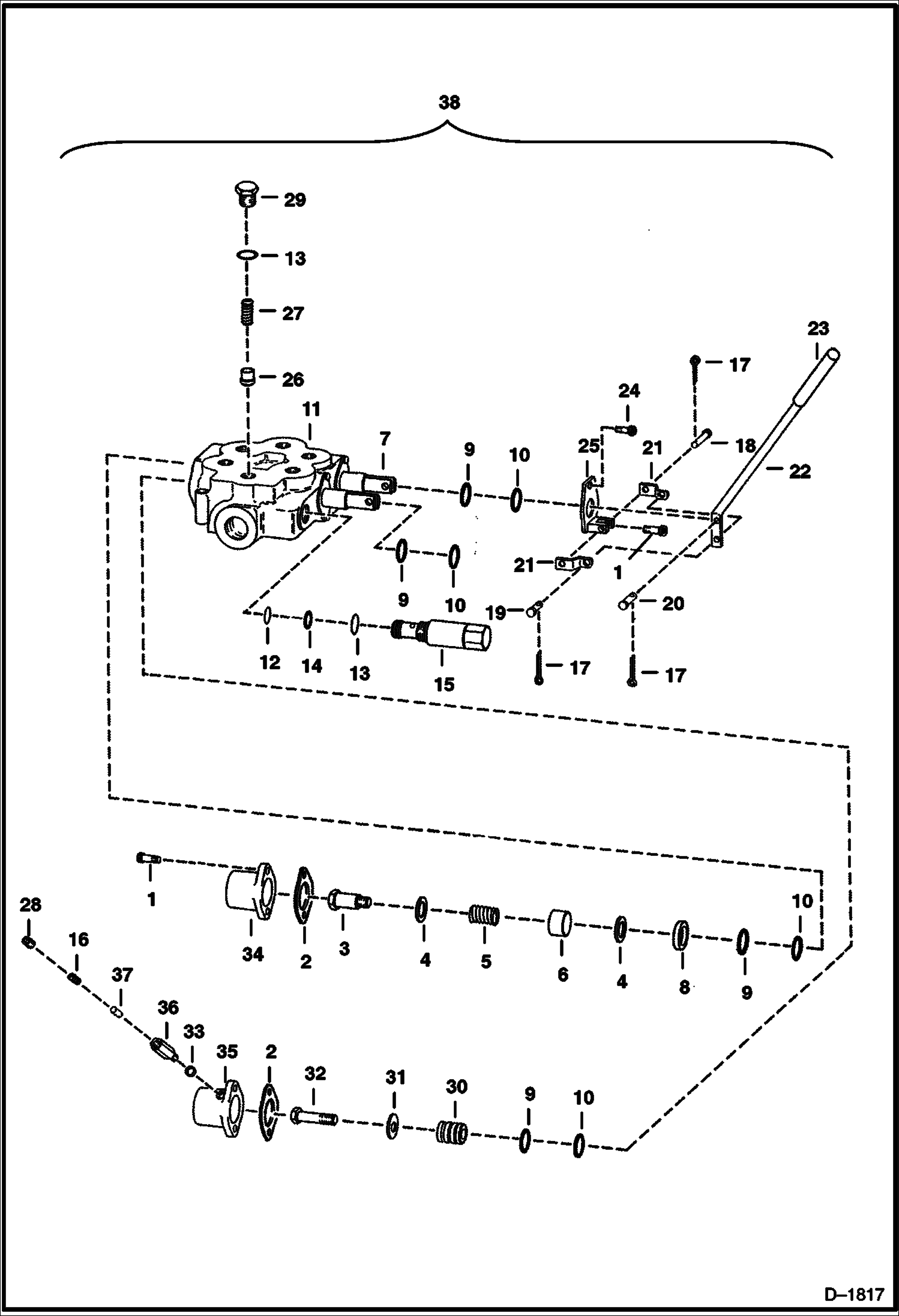 Схема запчастей Bobcat LANDSCAPE RAKE - LANDSCAPE RAKE (Valve) (3-Point Hitch Mounted) (A or B Series) Loader