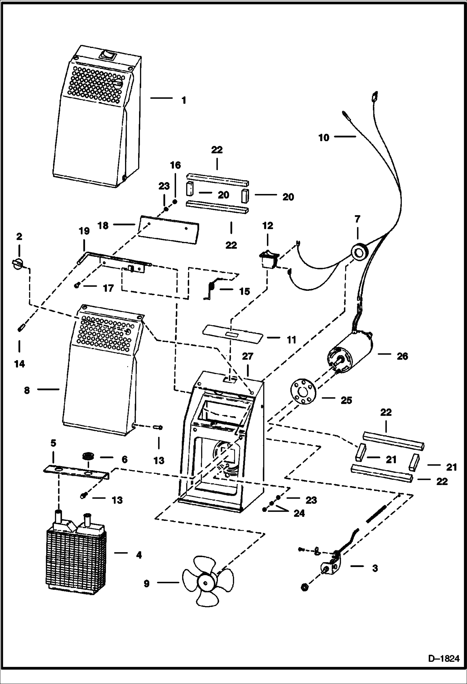 Схема запчастей Bobcat 900s - HEATER ACCESSORIES & OPTIONS