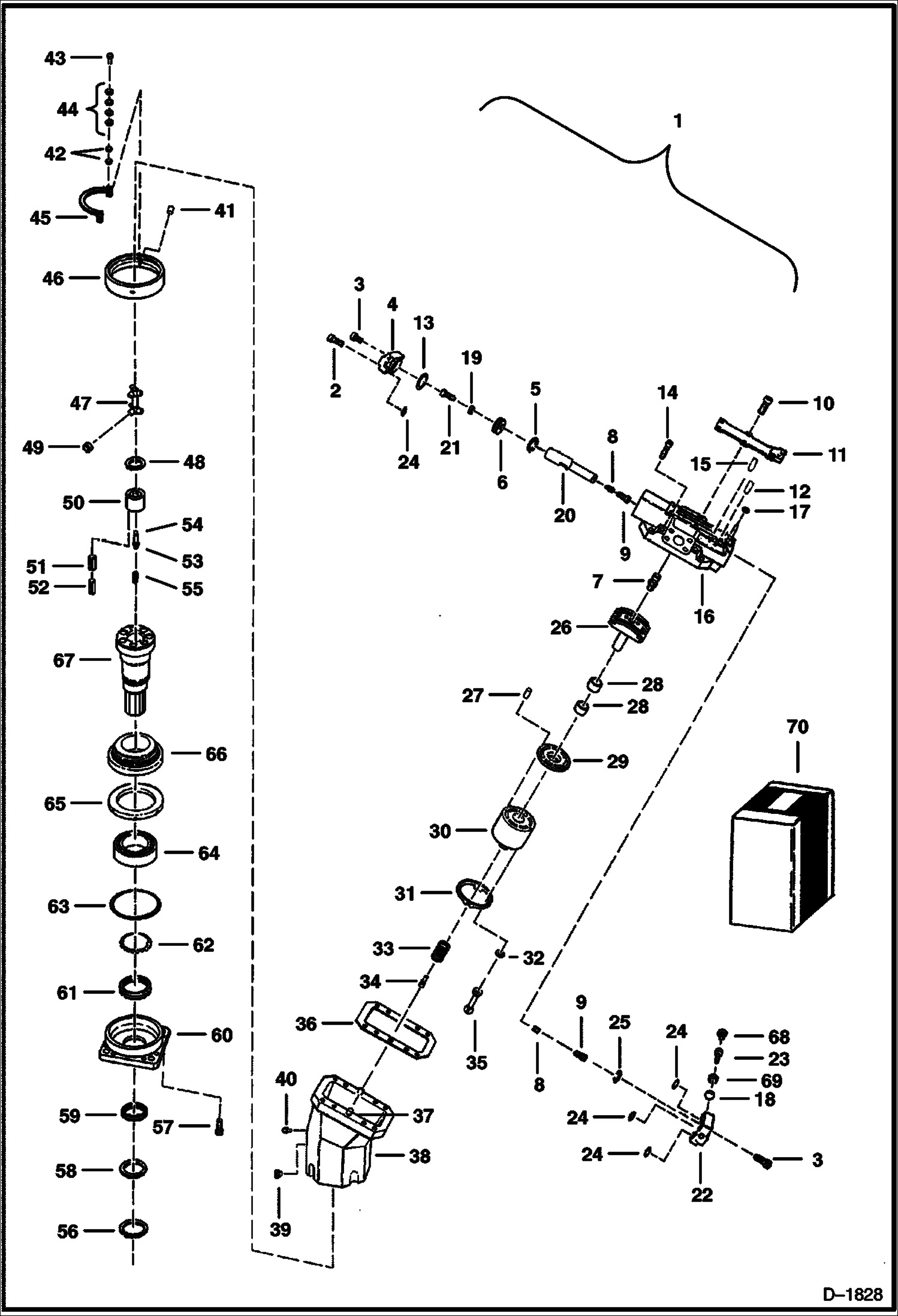 Схема запчастей Bobcat Articulated Loaders - HYDROSTATIC MOTOR (Sundstrand) HYDROSTATIC SYSTEM