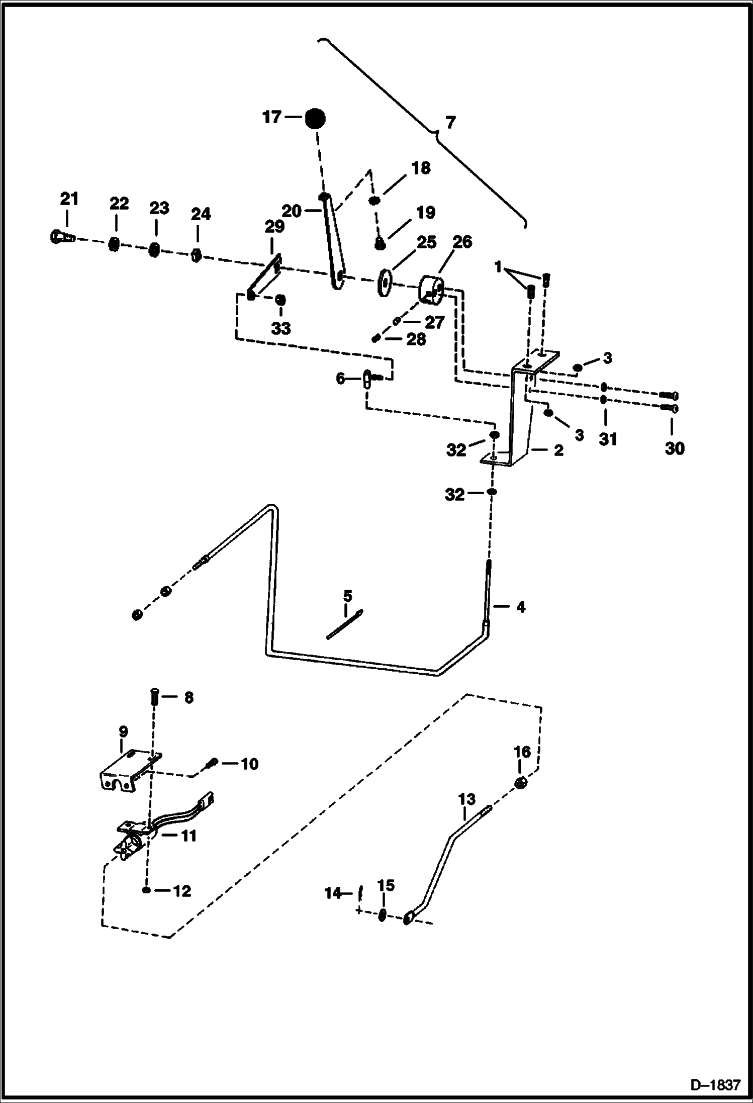 Схема запчастей Bobcat Articulated Loaders - THROTTLE & FUEL SHUT-OFF (S/N 12001 & Above) POWER UNIT