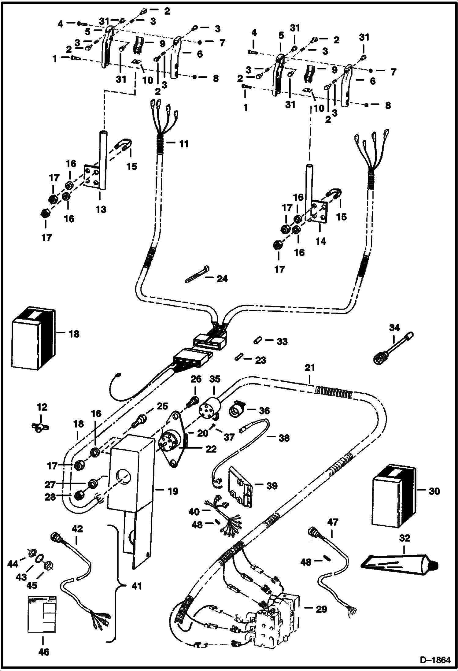 Схема запчастей Bobcat GRADER - GRADER (Controls Electrical) Loader