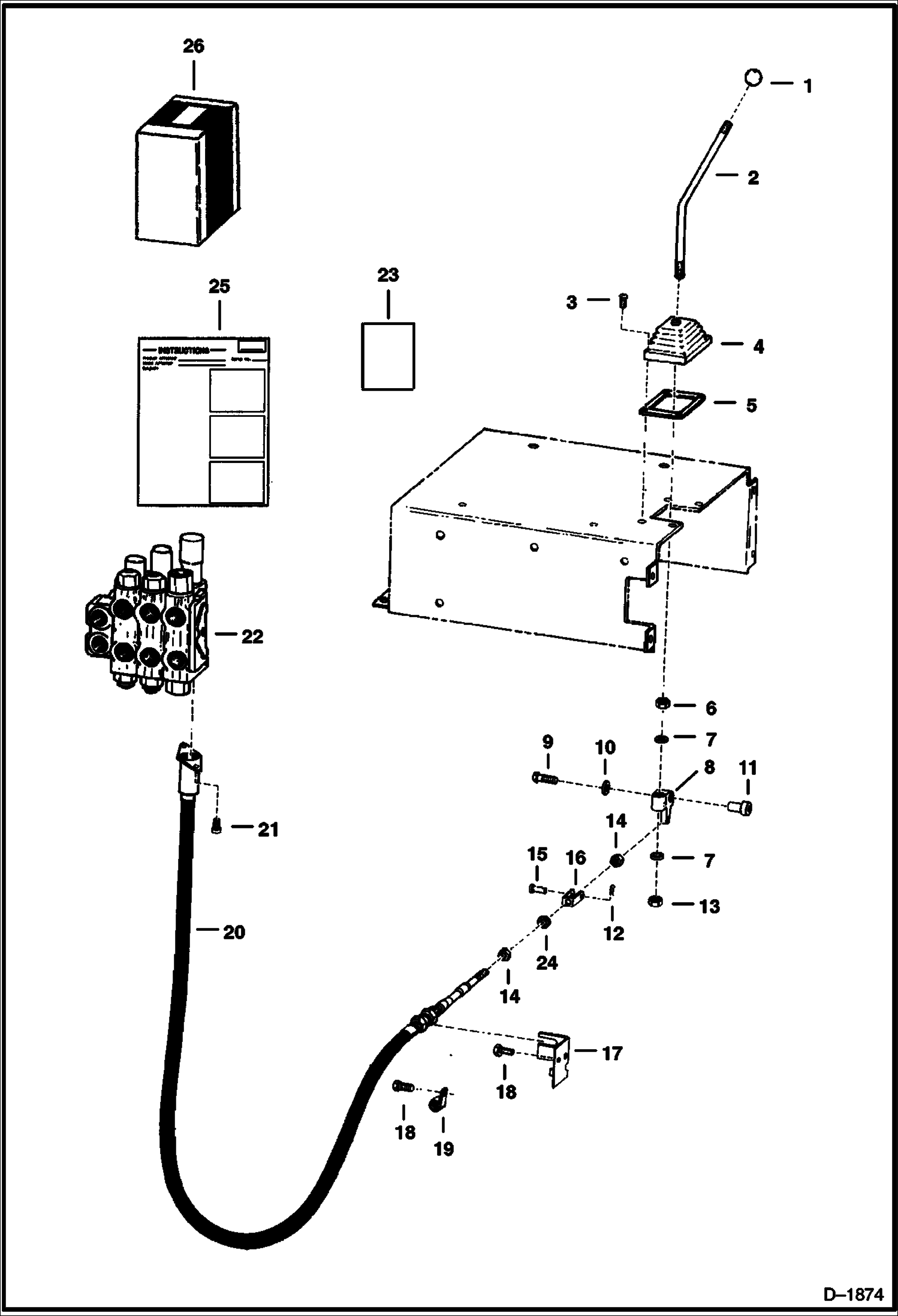 Схема запчастей Bobcat BACKHOE - BACKHOE (Rear Auxiliary Control) (2400) (2410) 911B/914B BACKHOE