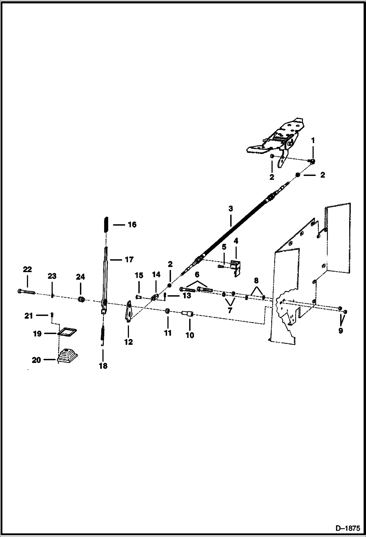 Схема запчастей Bobcat BACKHOE - BACKHOE (Creep Lever) (911B) 911B/914B BACKHOE