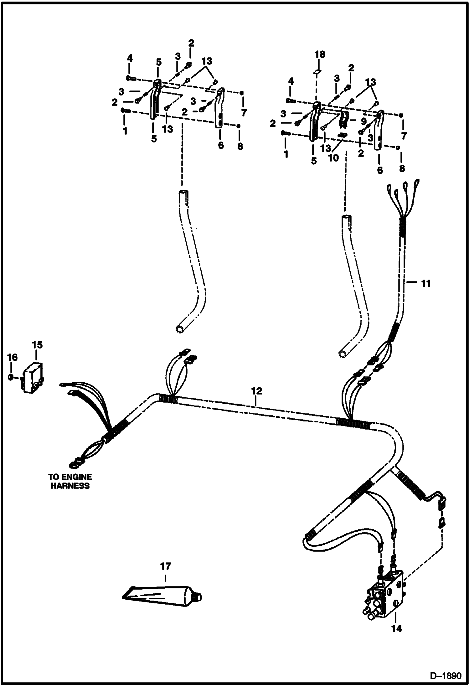 Схема запчастей Bobcat 700s - CONTROLS ELECTRICAL (S/N 5086 13487 & Below) ELECTRICAL SYSTEM