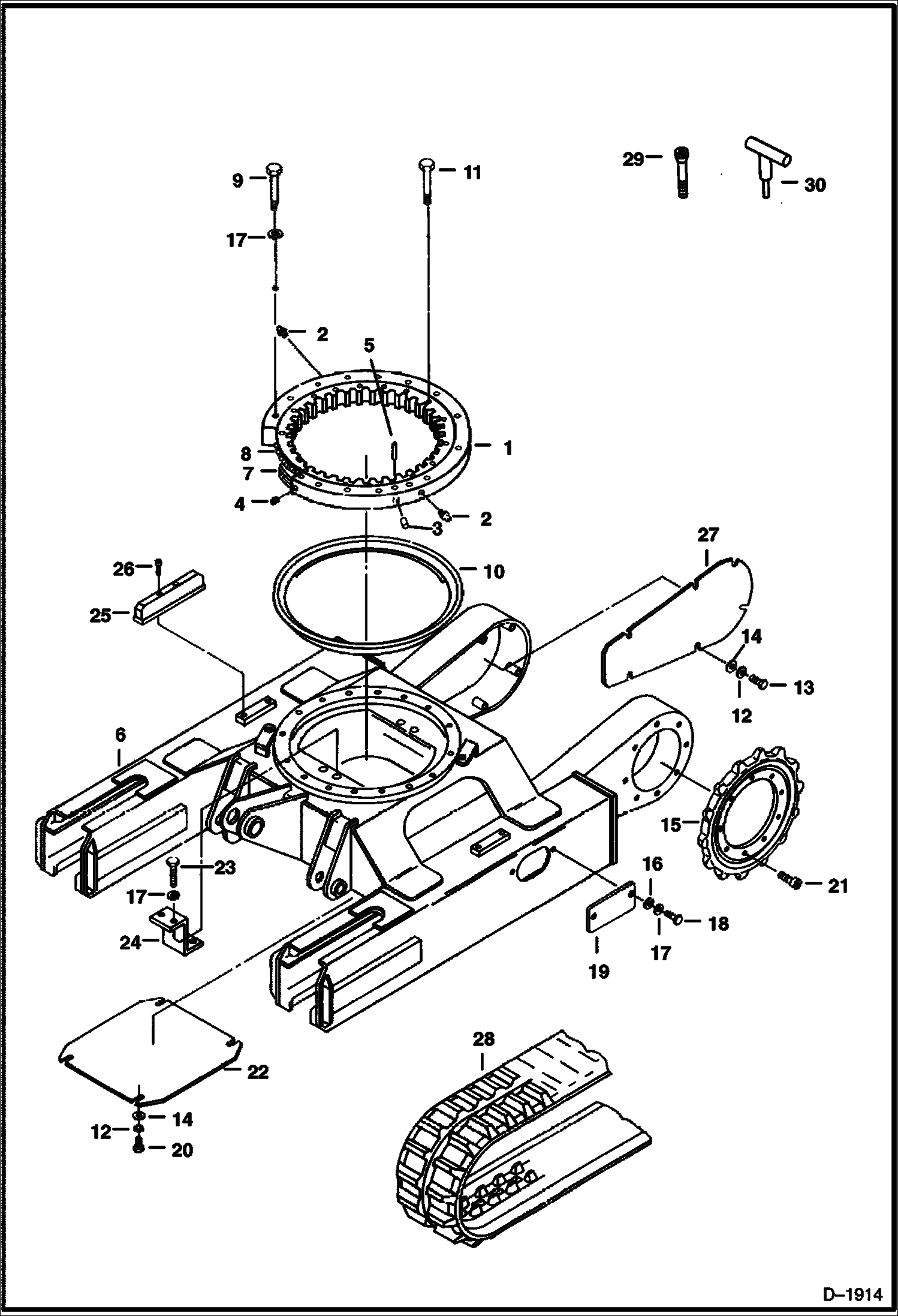 Схема запчастей Bobcat 220 - UNDERCARRIAGE UNDERCARRIAGE