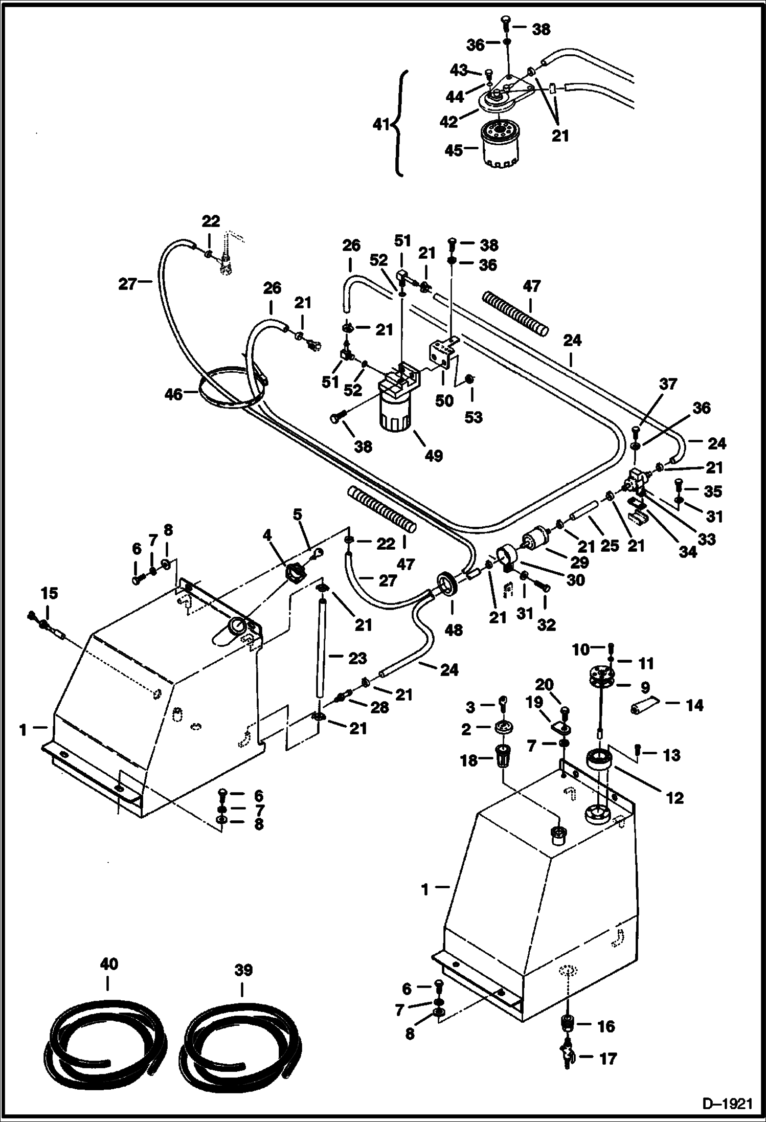 Схема запчастей Bobcat 220 - FUEL SYSTEM POWER UNIT