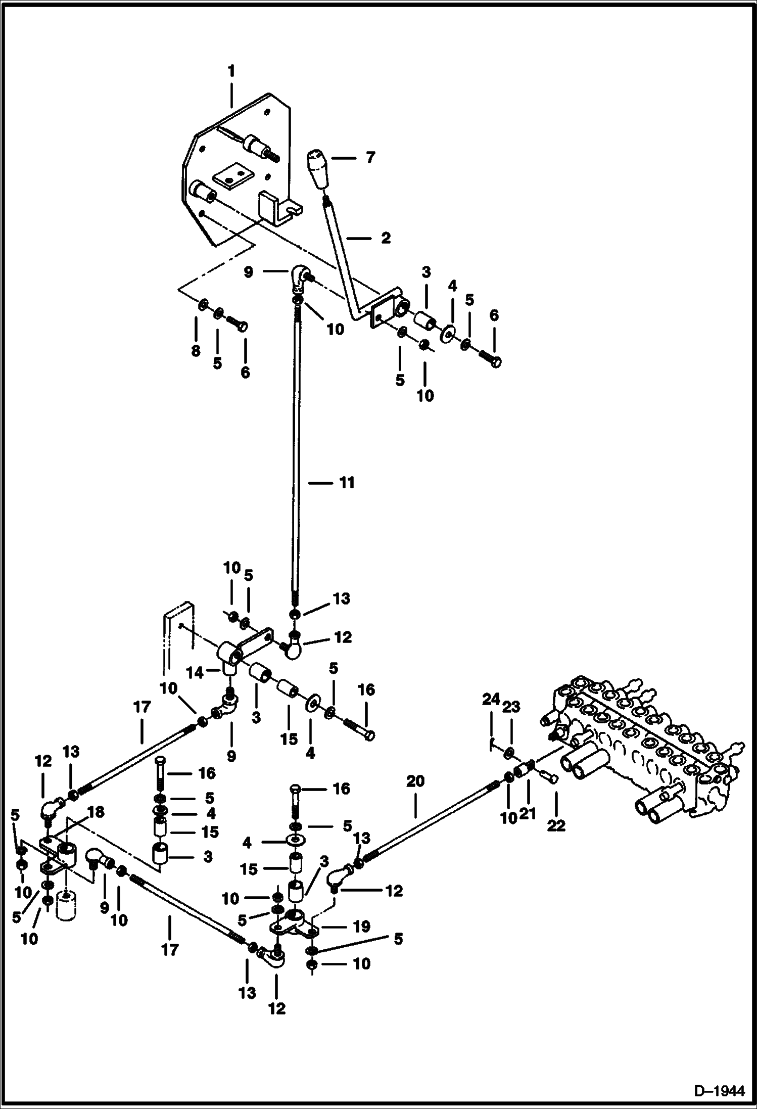 Схема запчастей Bobcat 231 - BLADE CONTROLS CONTROLS