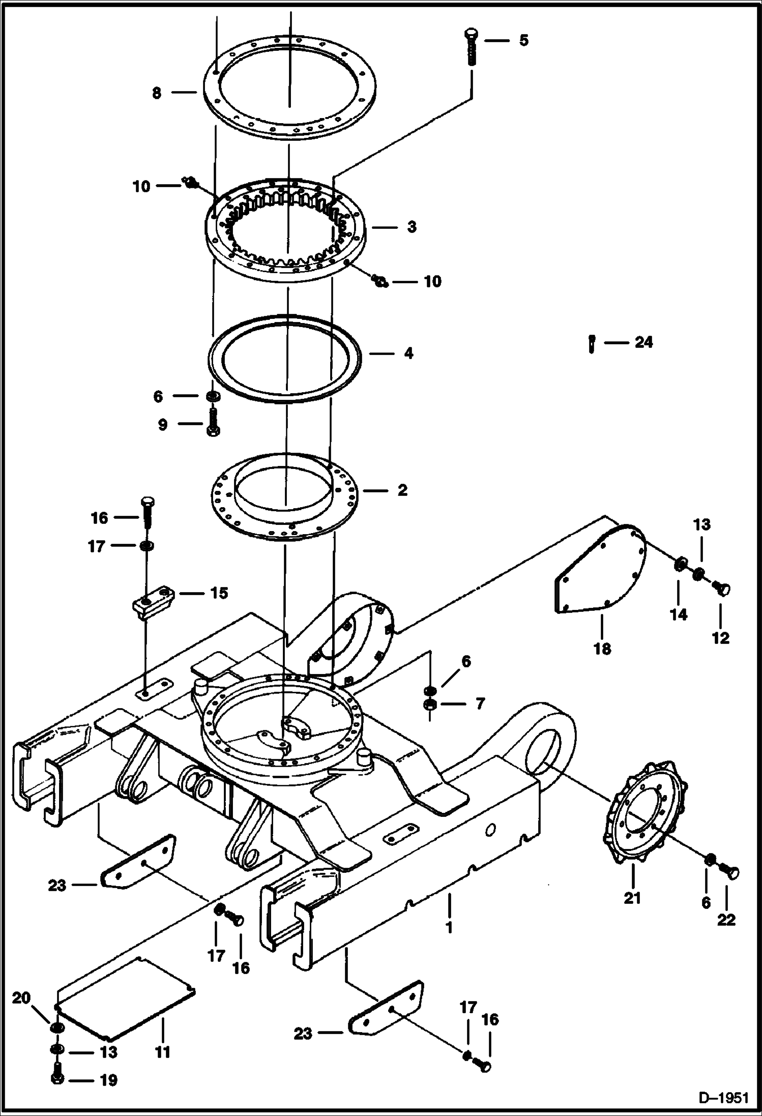 Схема запчастей Bobcat 225 - UNDERCARRIAGE UNDERCARRIAGE