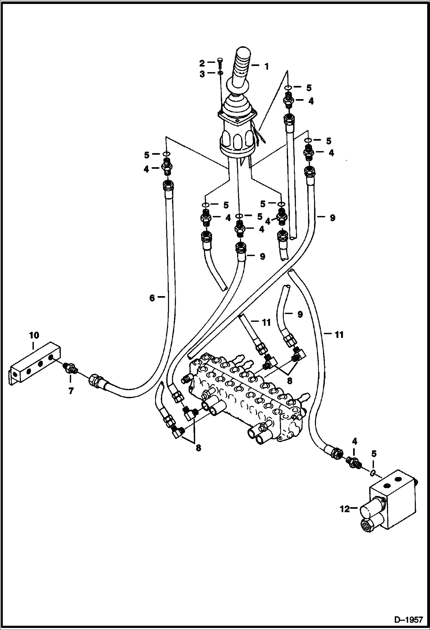 Схема запчастей Bobcat 231 - R.H. JOYSTICK CONTROLS (Bucket & Boom) (ISO Control Pattern) CONTROLS