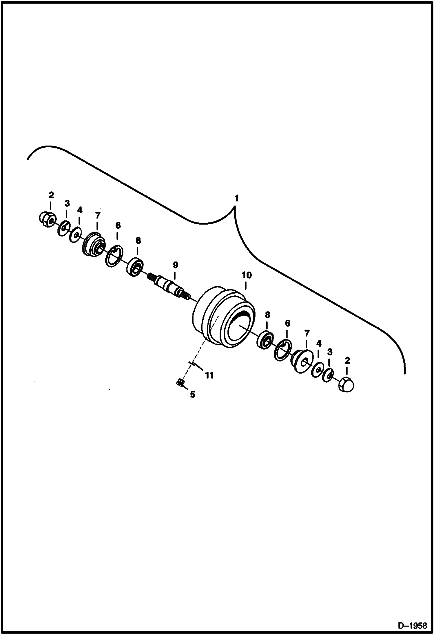 Схема запчастей Bobcat 225 - TRACK ROLLER UNDERCARRIAGE