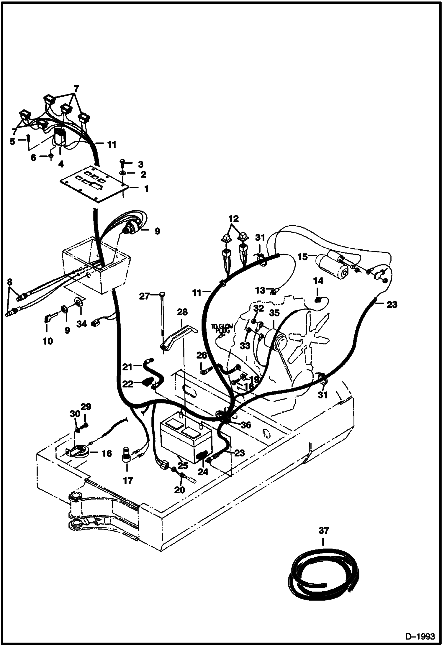 Схема запчастей Bobcat 220 - ELECTRICAL SYSTEM ELECTRICAL SYSTEM