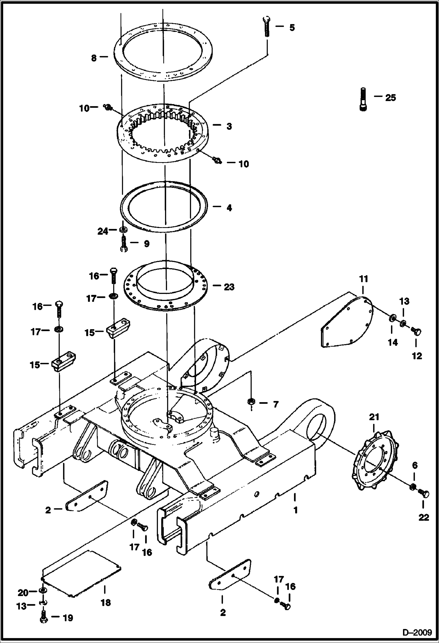 Схема запчастей Bobcat 231 - UNDERCARRIAGE UNDERCARRIAGE