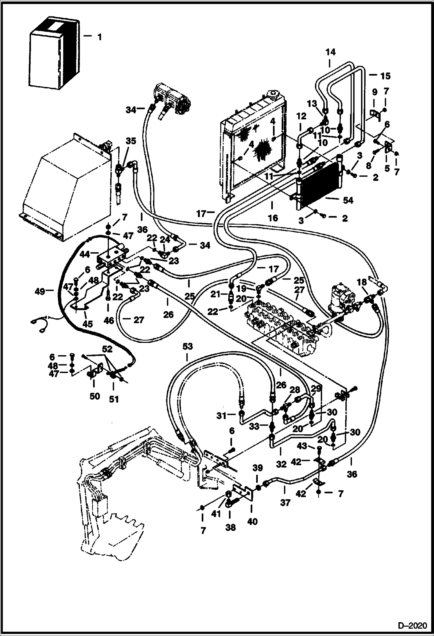 Схема запчастей Bobcat 220 - HI-FLOW AUXILIARY HYDRAULIC KIT 11501-11999 ACCESSORIES & OPTIONS