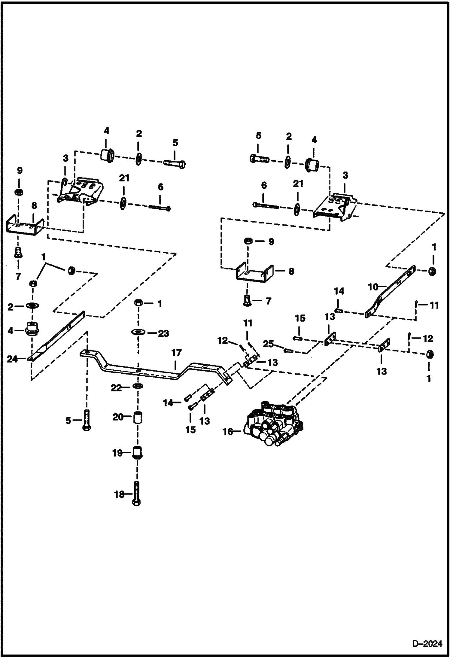 Схема запчастей Bobcat 800s - CONTROL PEDALS HYDRAULIC SYSTEM