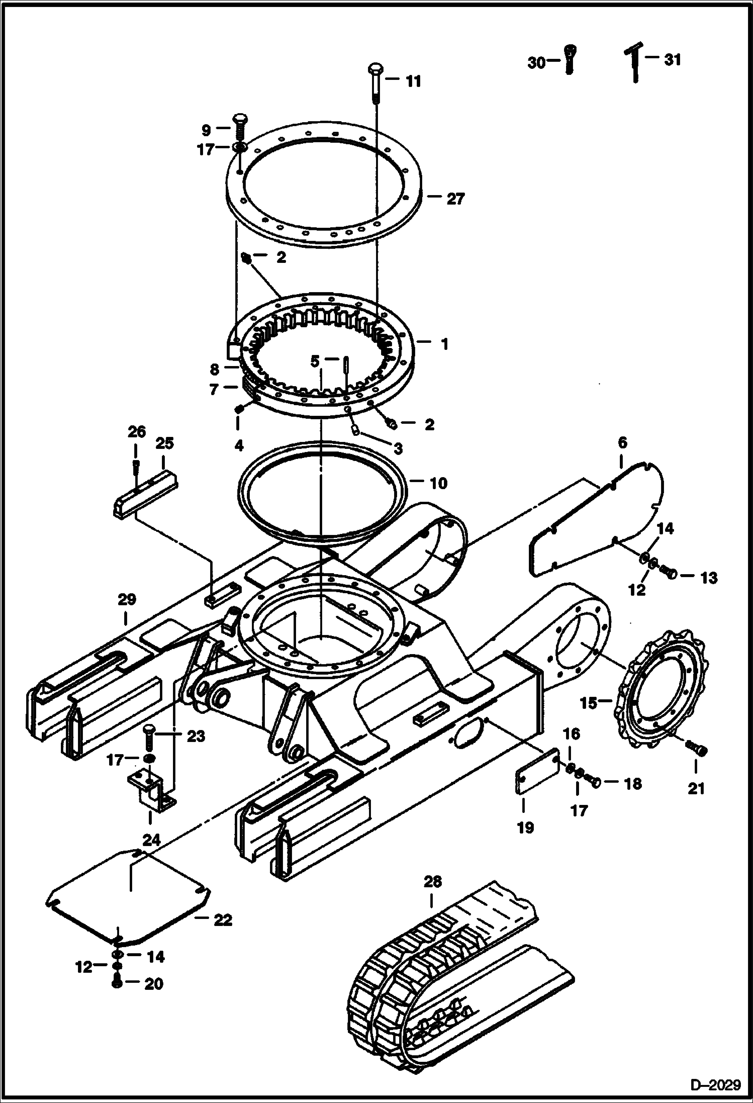 Схема запчастей Bobcat 220 - UNDER CARRIAGE UNDERCARRIAGE