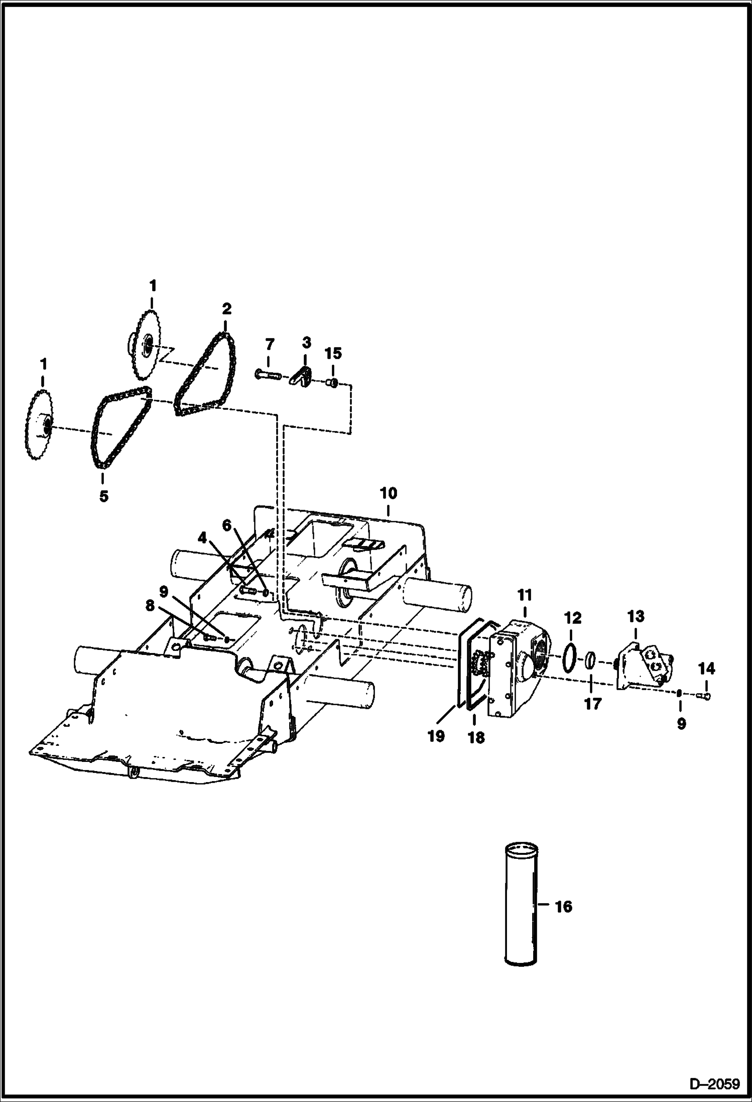 Схема запчастей Bobcat 800s - DRIVE TRAIN DRIVE TRAIN