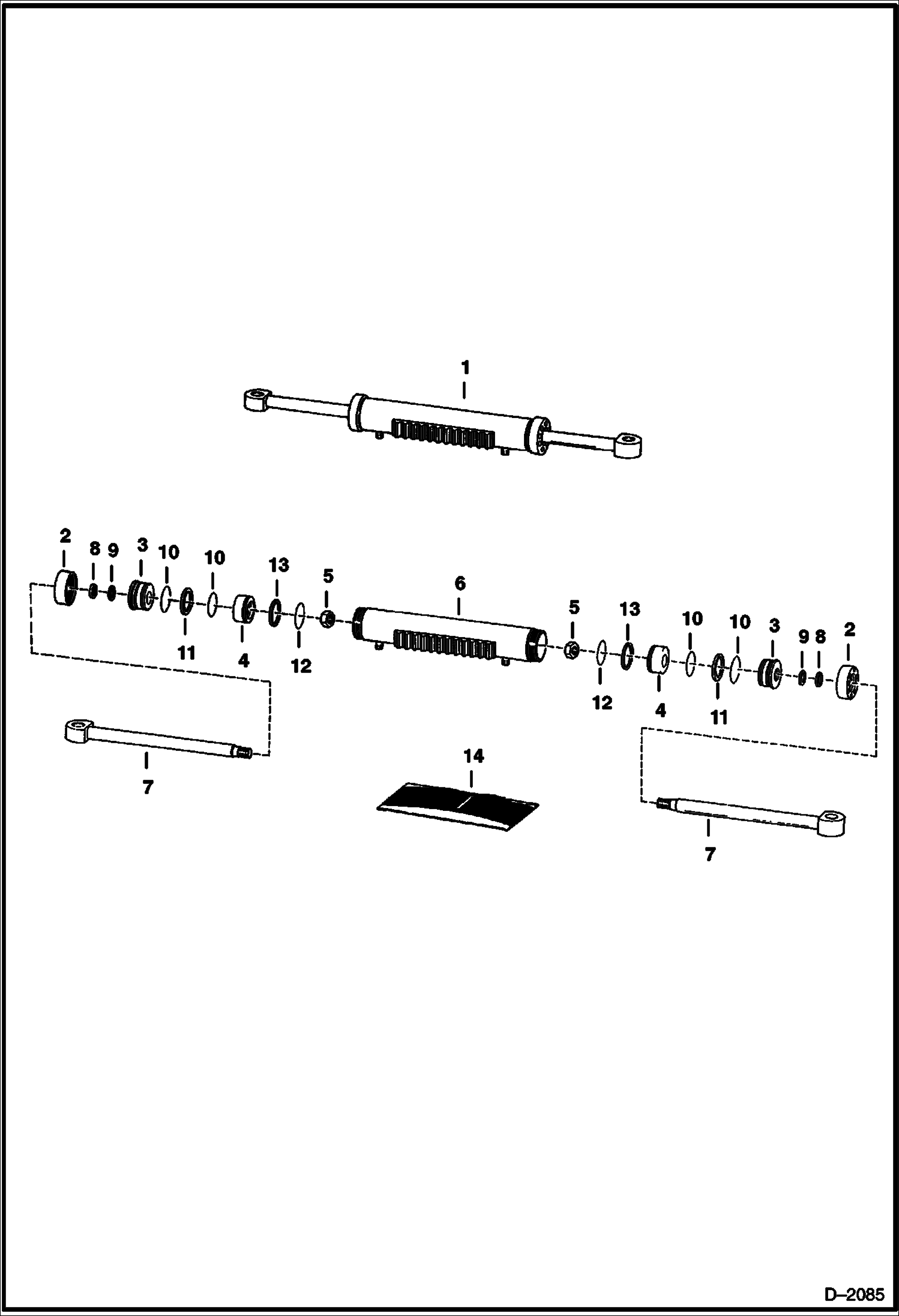 Схема запчастей Bobcat BACKHOE - BACKHOE (Swing Cylinder) (3.25 OD) (607 7750) 607 BACKHOE