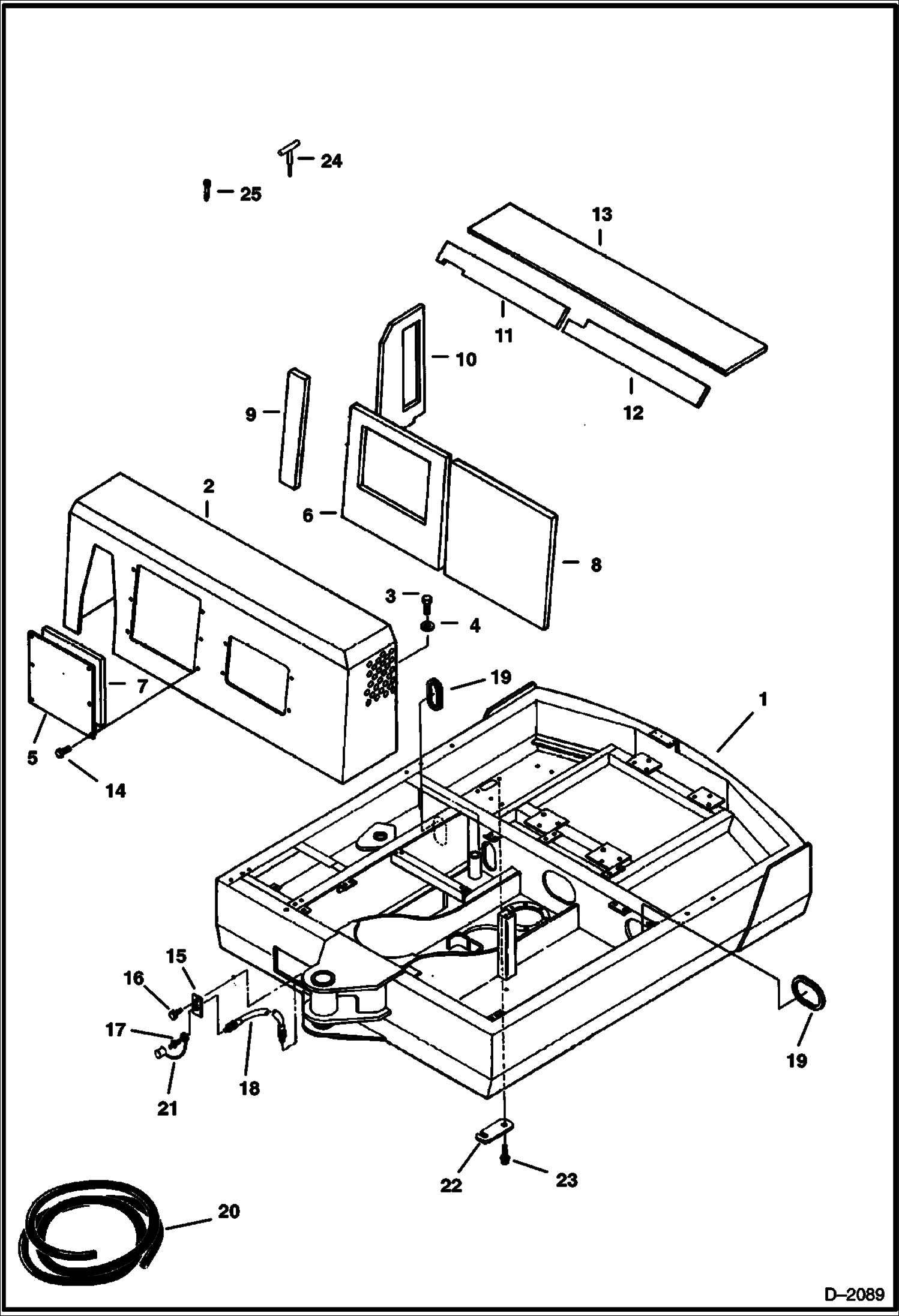 Схема запчастей Bobcat 225 - REVOLVING FRAME MAIN FRAME